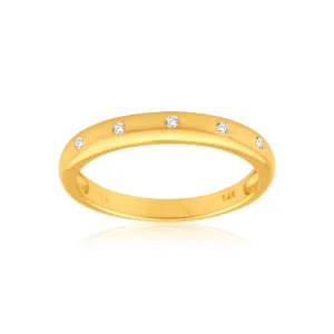 9ct Yellow Gold 5 Diamond Ring