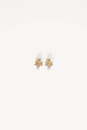 Amani Earrings - Gold/Pearl