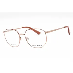 Anne Klein Women's Eyeglasses - Rose Gold Metal Full Rim Geometric Frame | AK5079 780