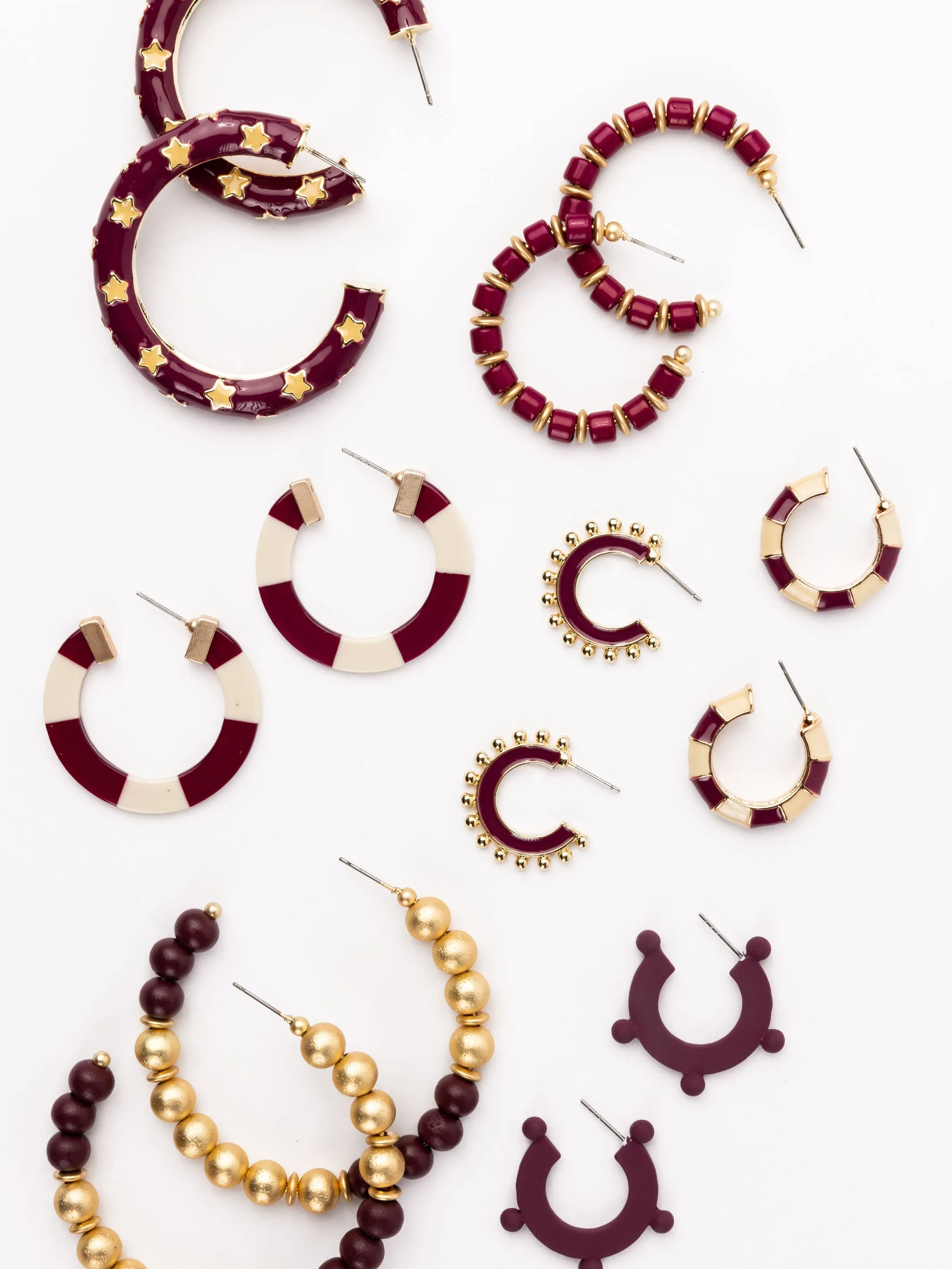 Astrid Earrings | Garnet