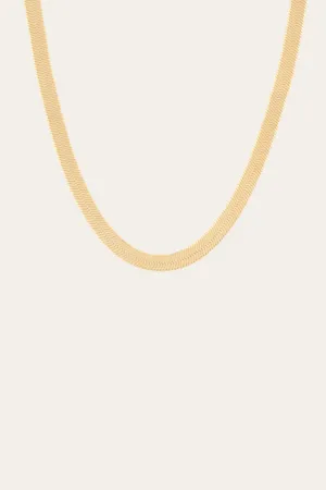 Aurate x Frye: Extra Bold Herringbone Necklace
