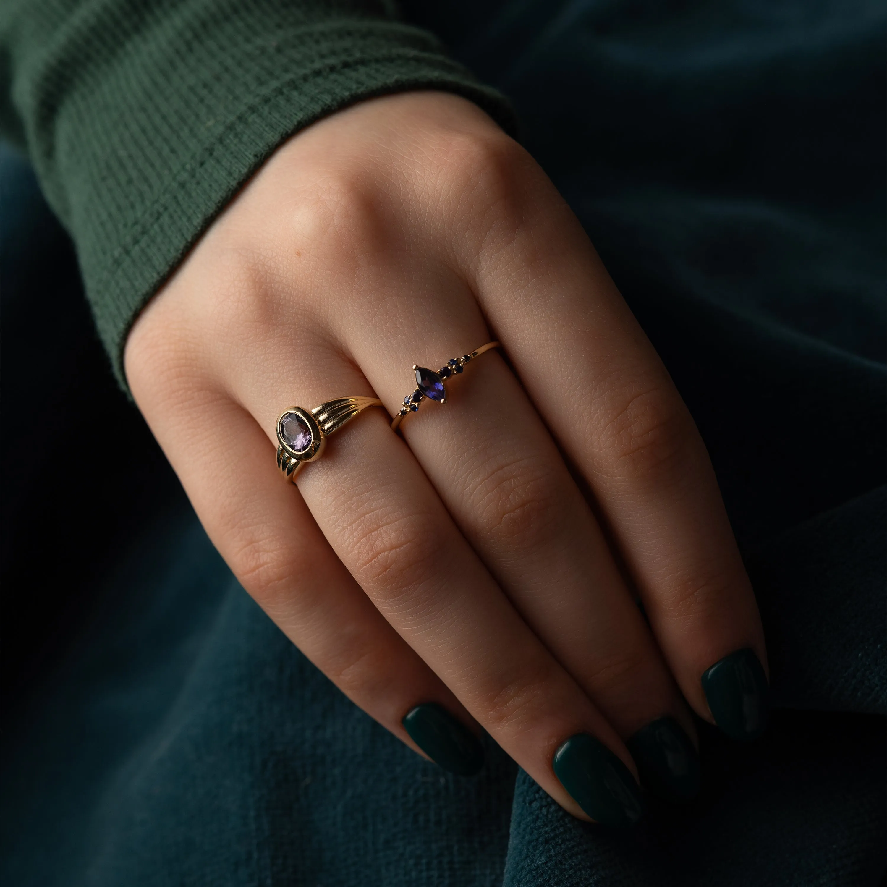 Aurora Ring with Iolite