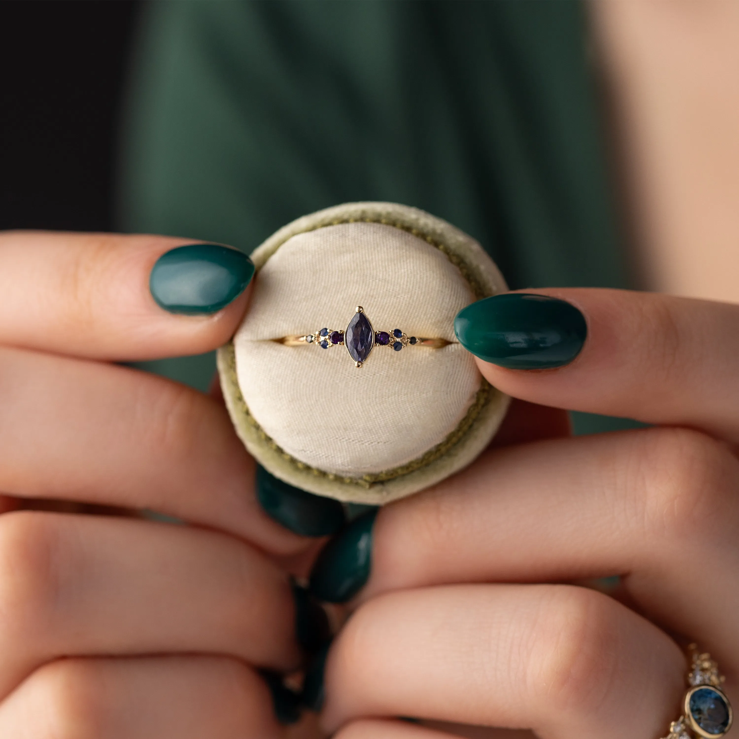Aurora Ring with Iolite