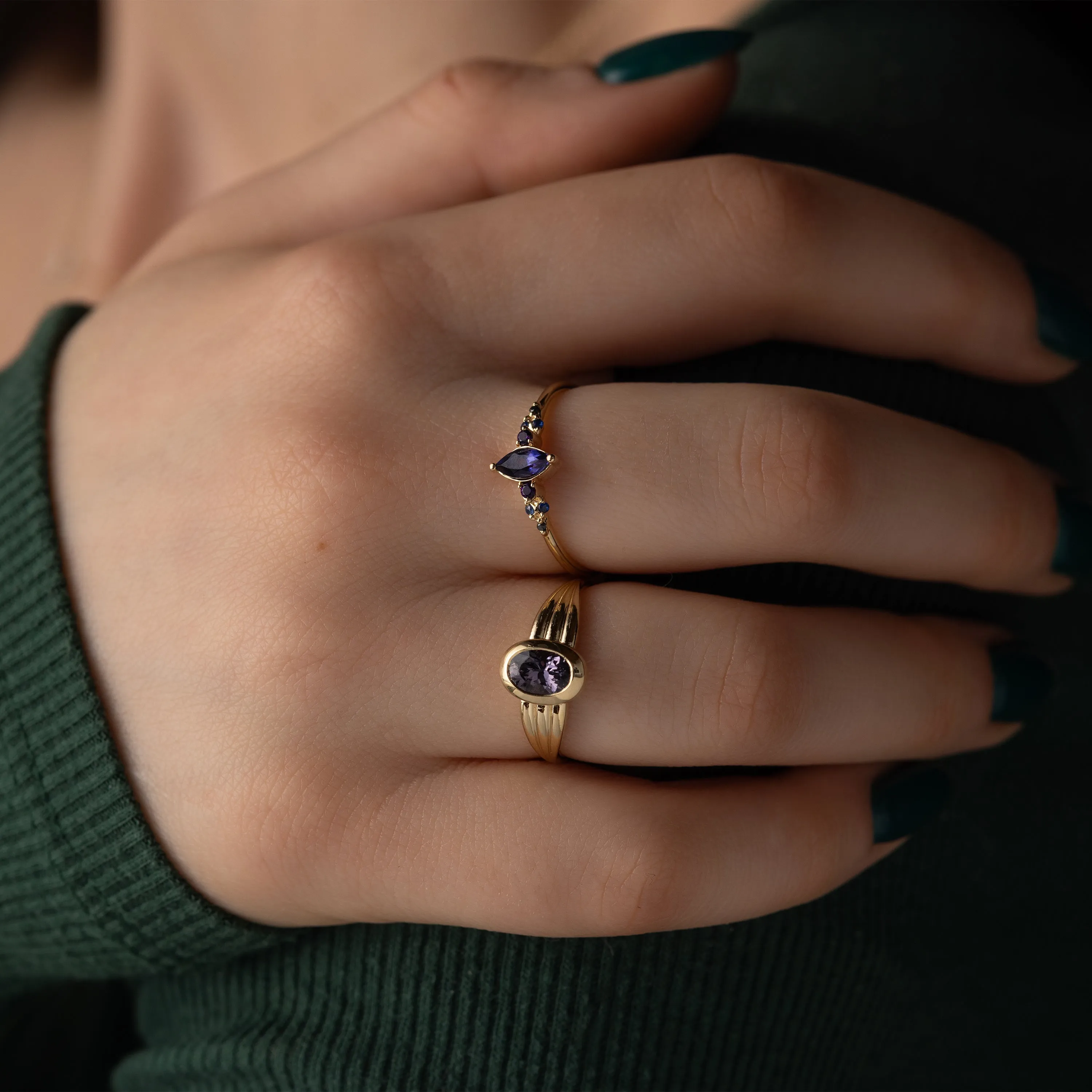 Aurora Ring with Iolite