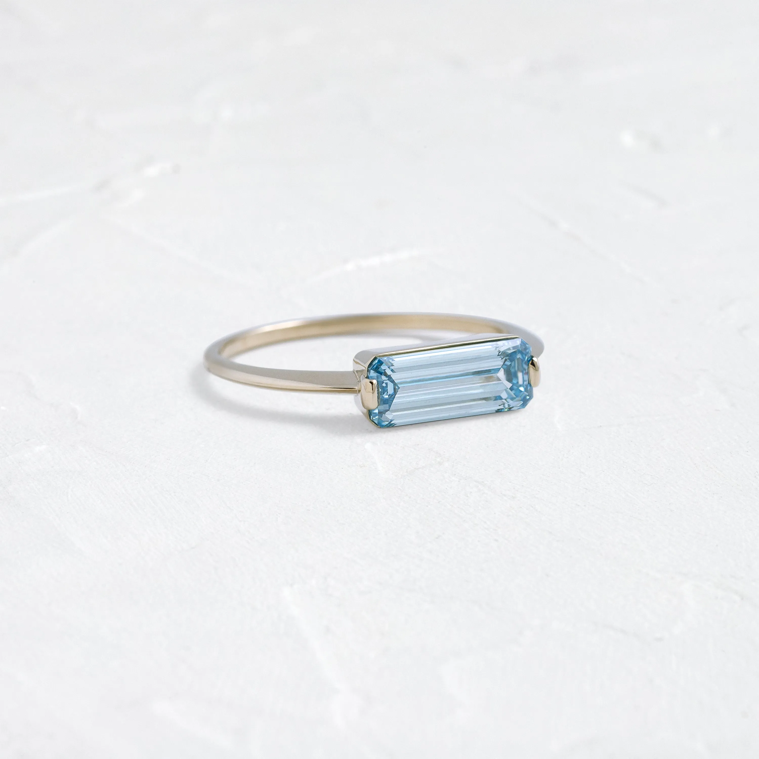 Balladeer Ring, 1.37ct. Lab-Grown Blue Diamond