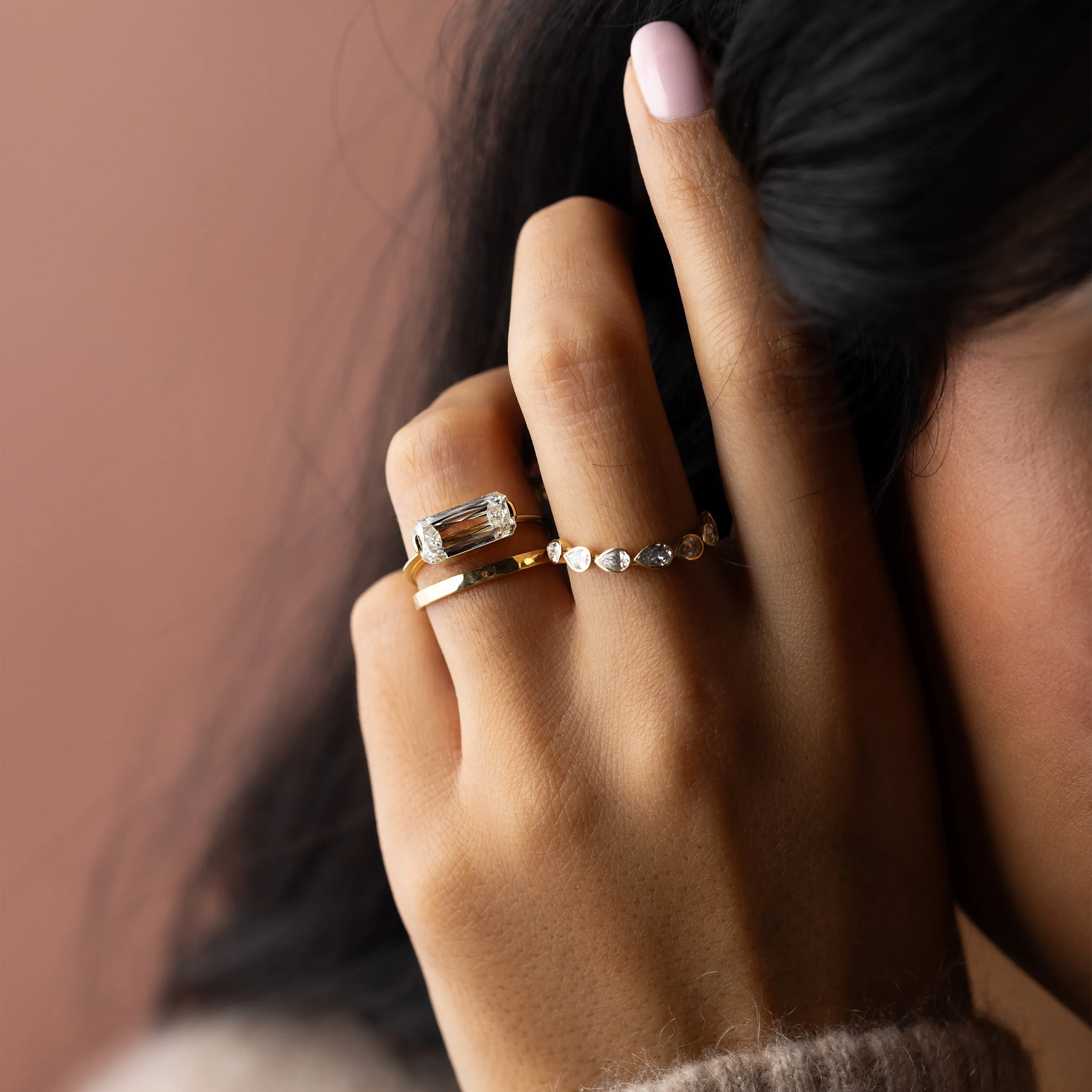 Balladeer Ring, 3.02ct. Lab-Grown Crisscut