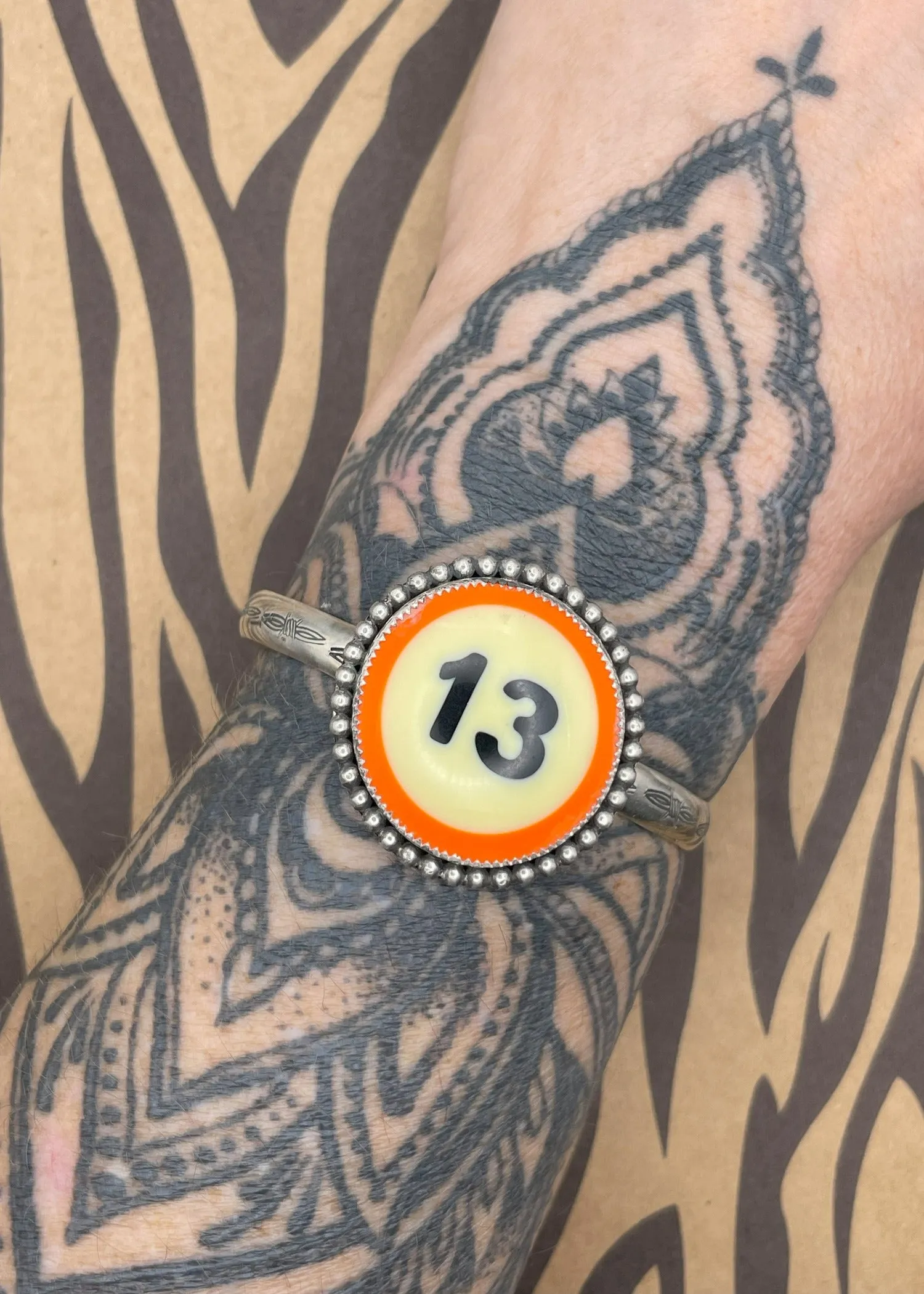Billiard Ball #13 Cuff Bracelet