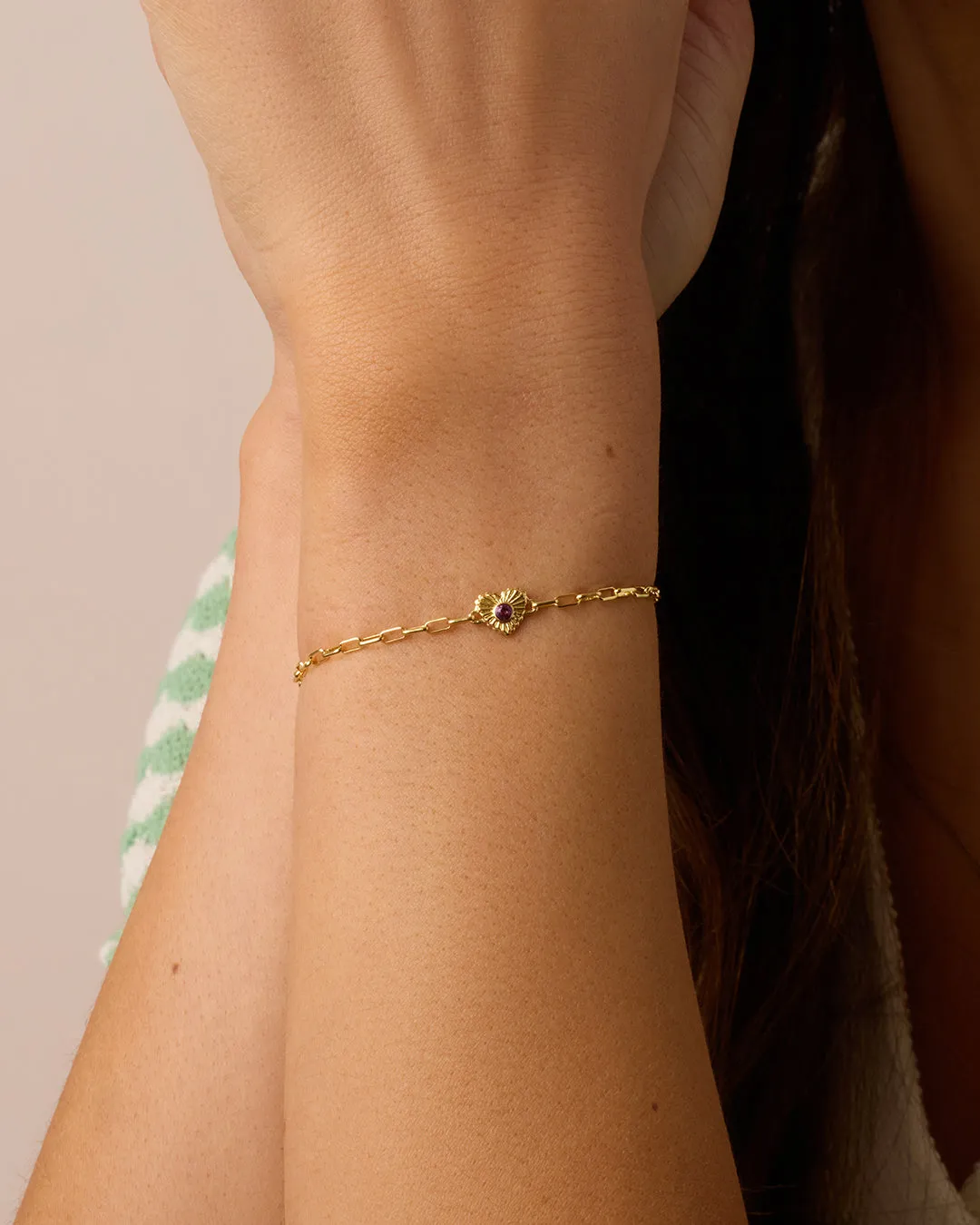 Birthstone Heart Bracelet