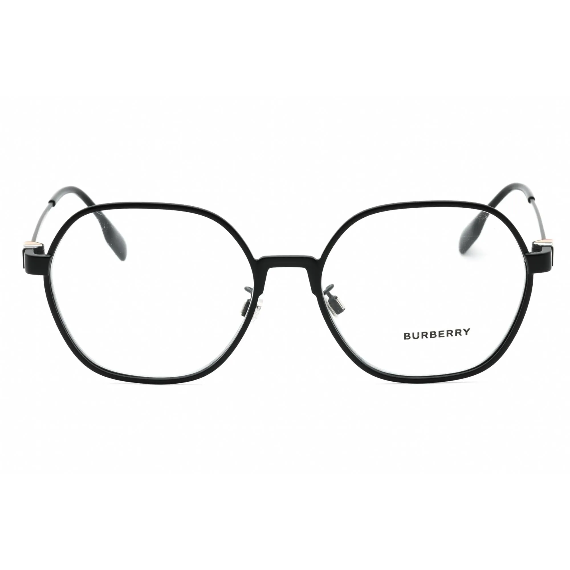 Burberry Unisex Eyeglasses - Black Metal Full Rim Geometric Frame | 0BE1379D 1007