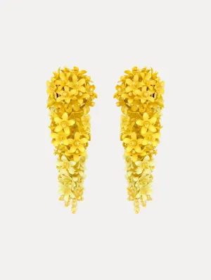 Cascading Flower Clip-On Earrings