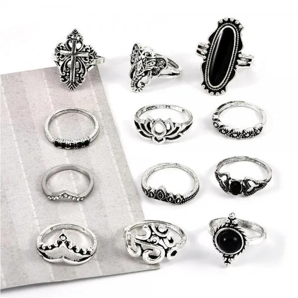Casual Ring Set 12 Pcs/Set