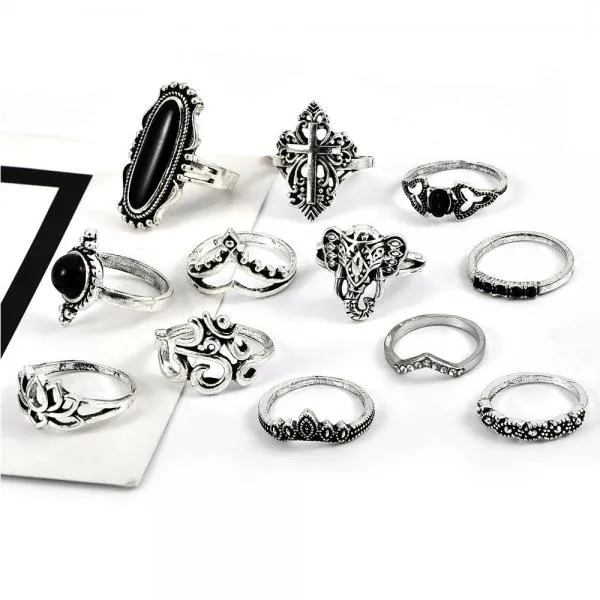 Casual Ring Set 12 Pcs/Set