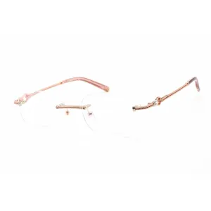Charriol Men's Eyeglasses - Shiny Pink Gold/Silver Metal Rectangular | PC71046 C03