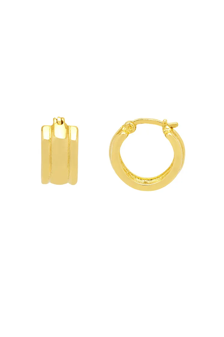 Chunky Gold Textured Hoops