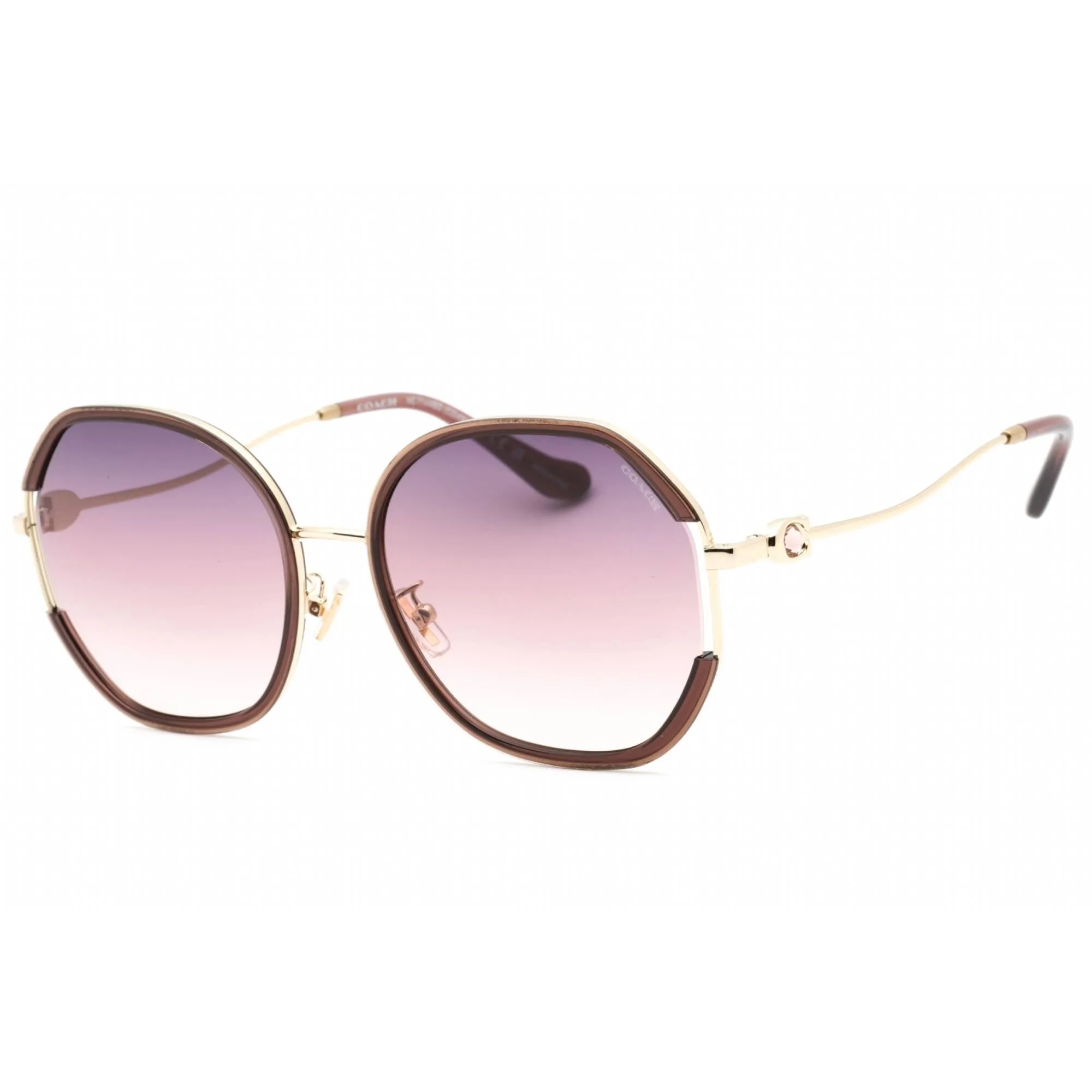 Coach Women's Sunglasses - Light Gold/Pink Metal Geometric Frame | 0HC7144BD 9413U6