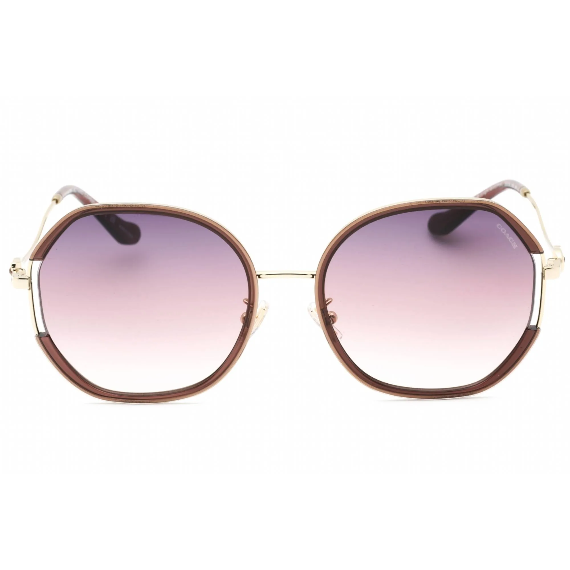 Coach Women's Sunglasses - Light Gold/Pink Metal Geometric Frame | 0HC7144BD 9413U6
