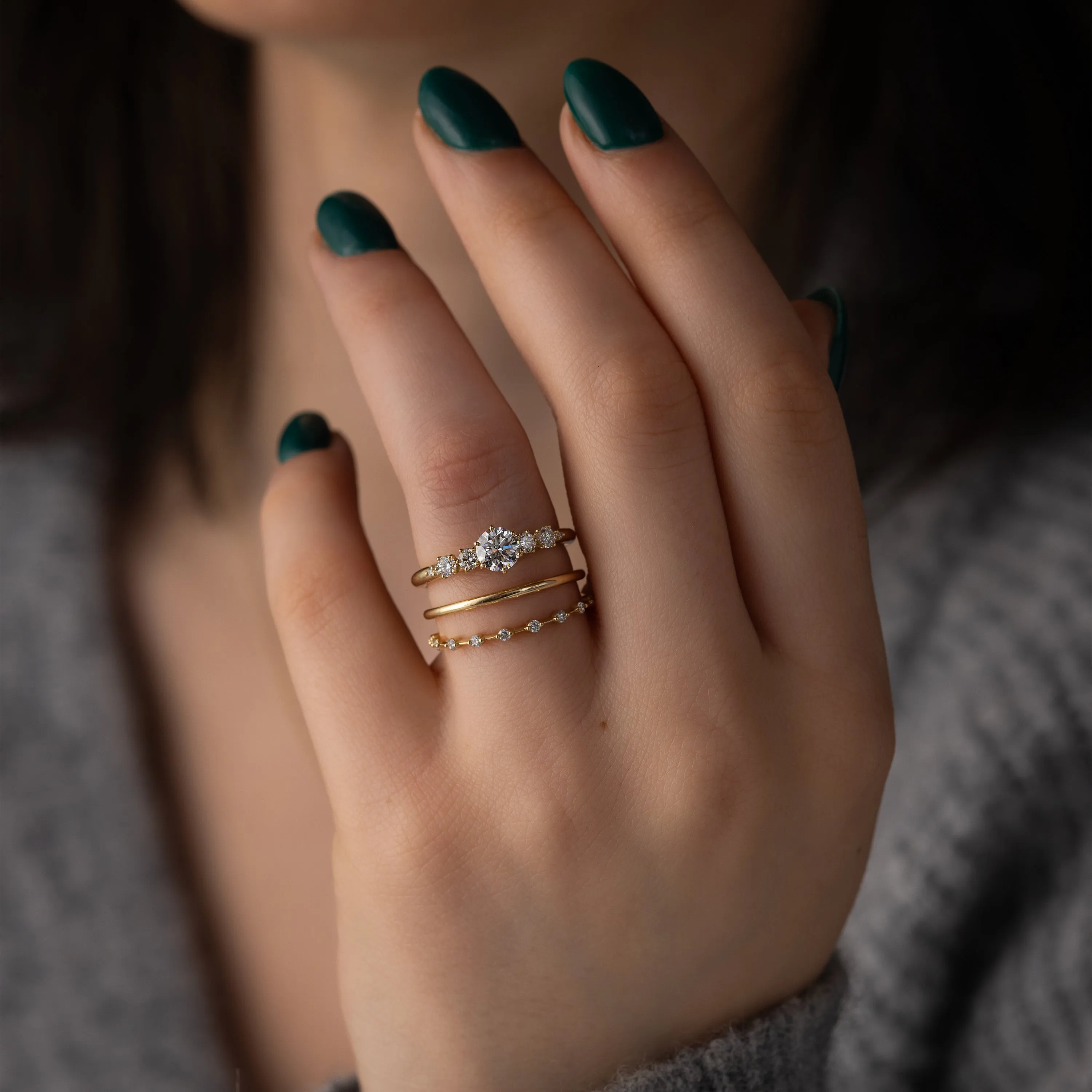 Coda Ring, 0.54ct. Lab-Grown Round Cut