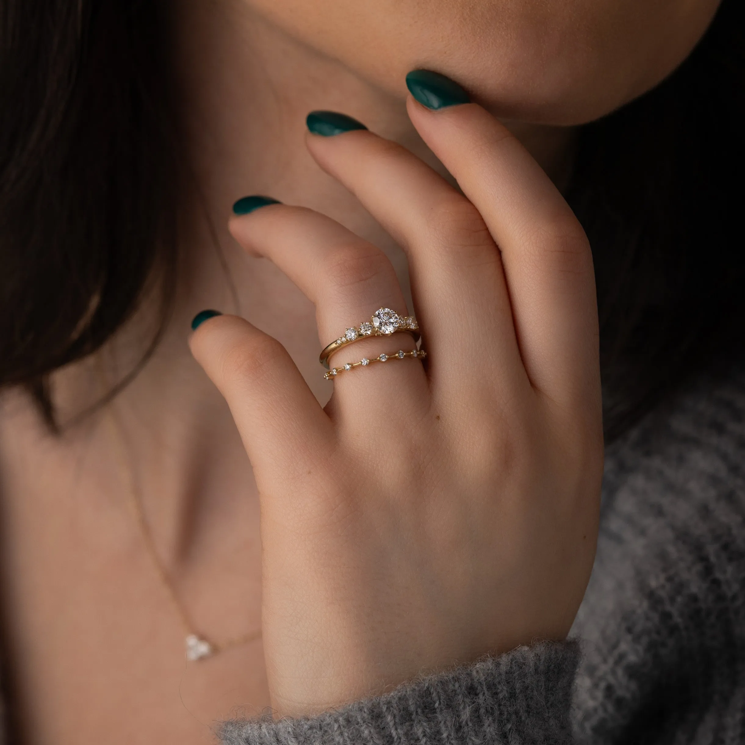 Coda Ring, 0.54ct. Lab-Grown Round Cut