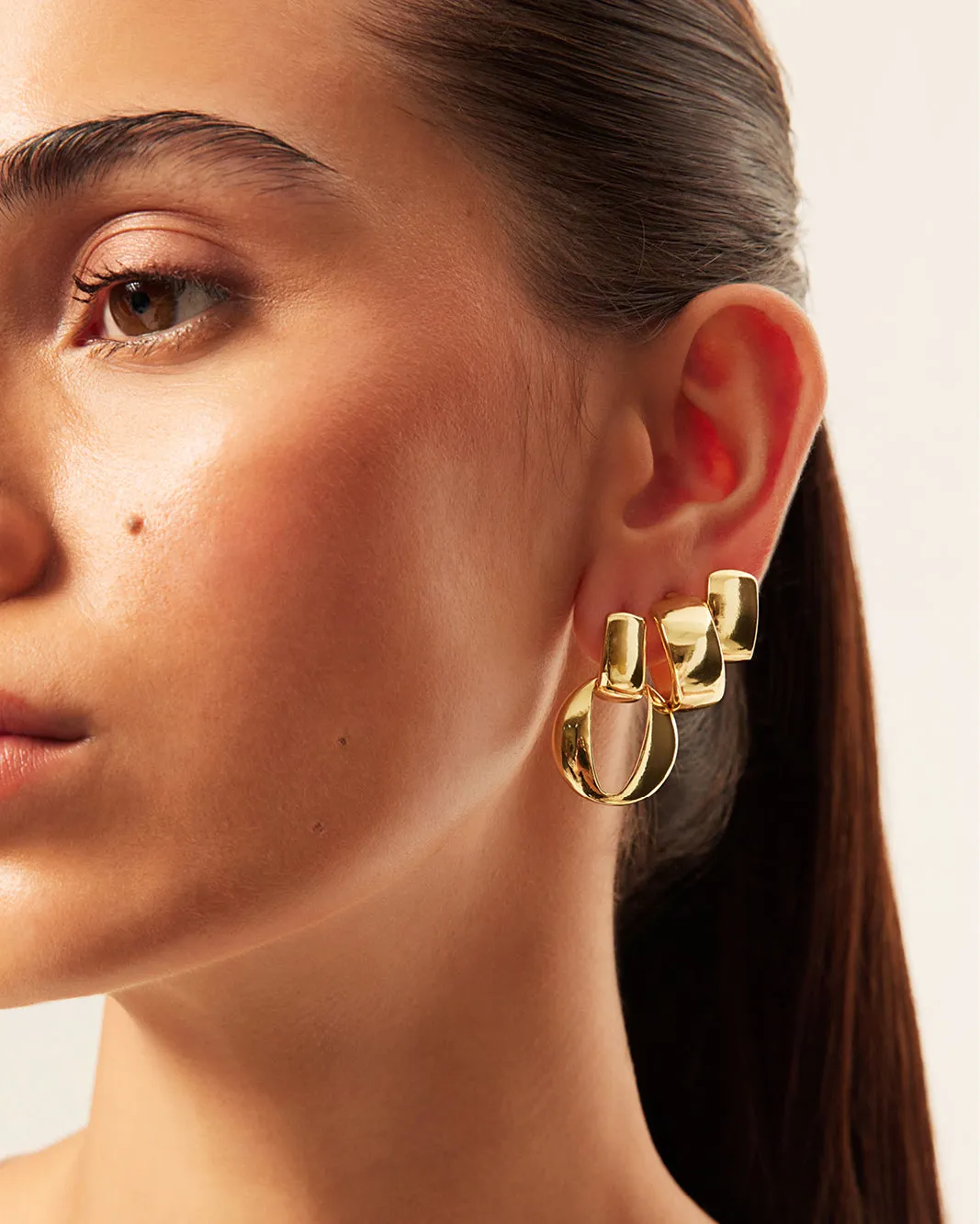 DELPHINE 3 PACK EARRINGS - GOLD PLATED 18K