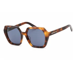 Dior Women's Sunglasses - Blonde Havana Plastic Geometric Frame | DIORMIDNIGHT S2F 53V