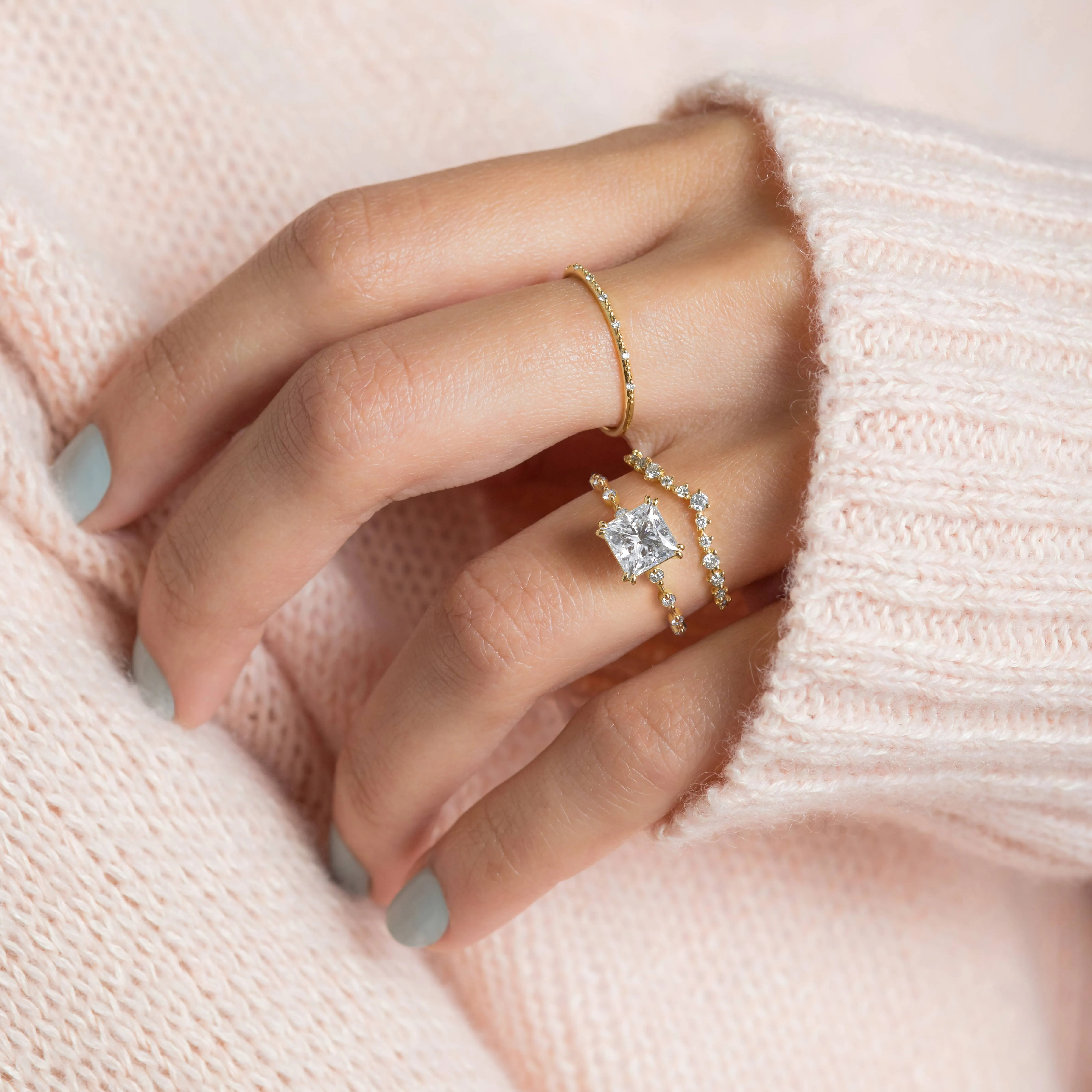 Distance Ring, Princess Cut