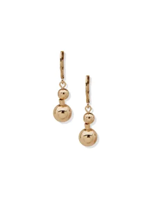 Double Bead Drop Earring