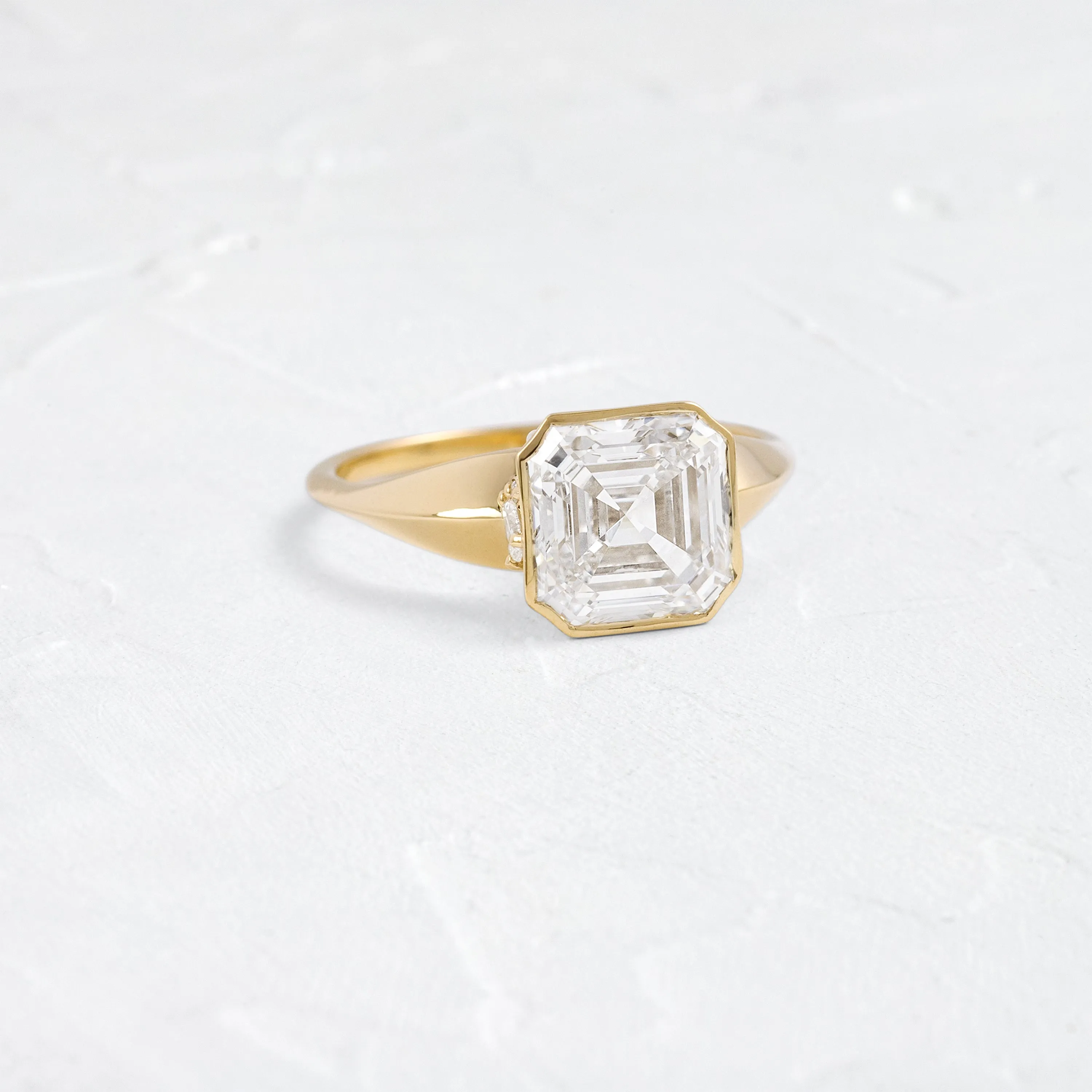 Elixir Ring, 3.13ct. Lab-Grown Asscher Cut