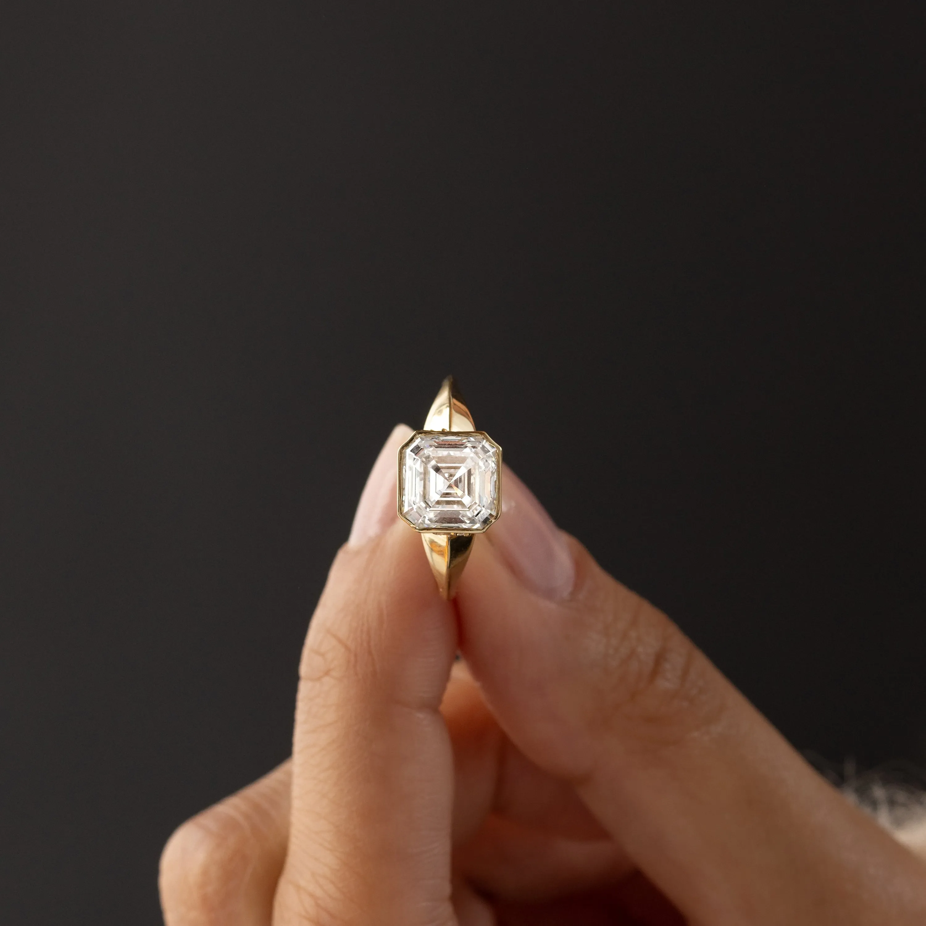 Elixir Ring, 3.13ct. Lab-Grown Asscher Cut