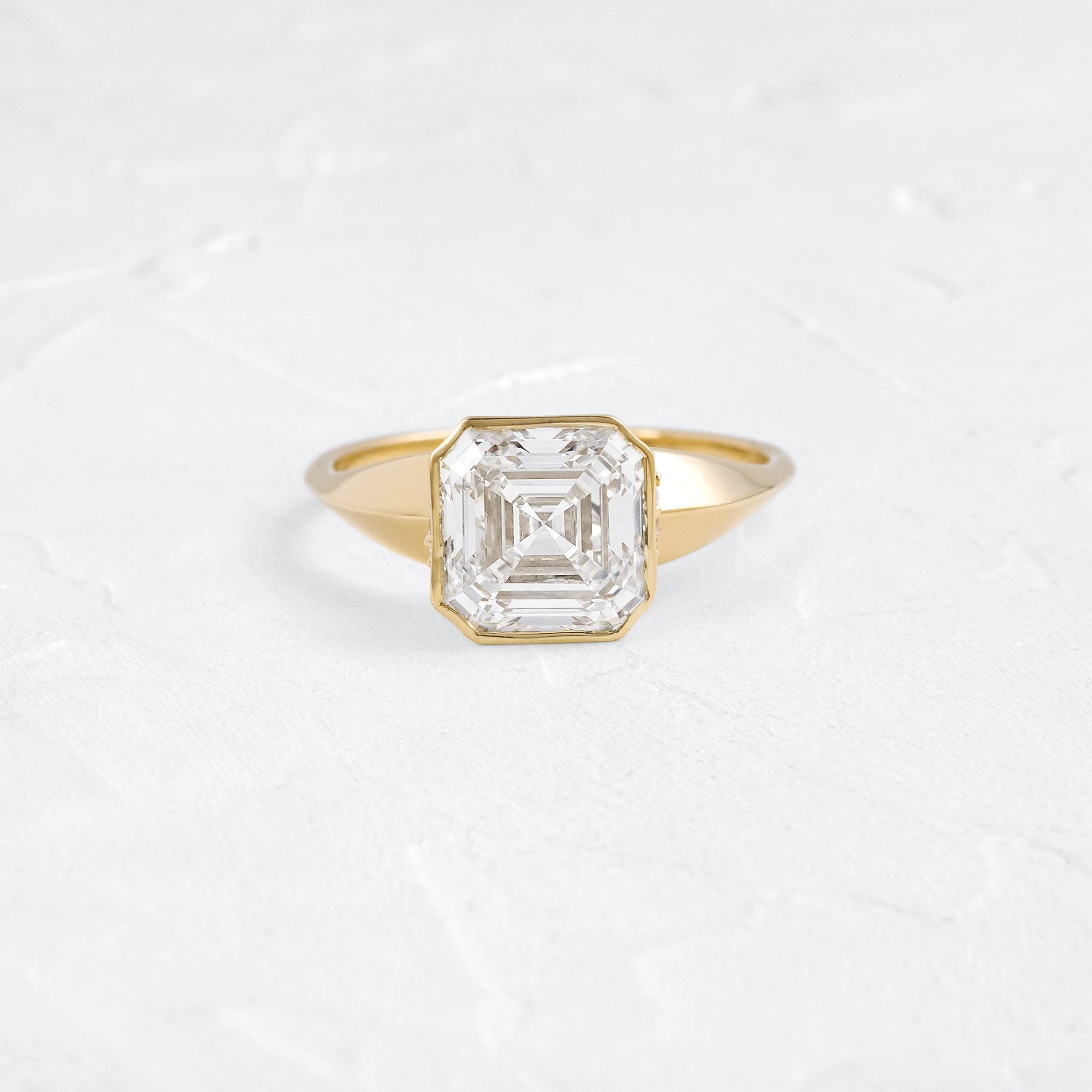 Elixir Ring, 3.13ct. Lab-Grown Asscher Cut
