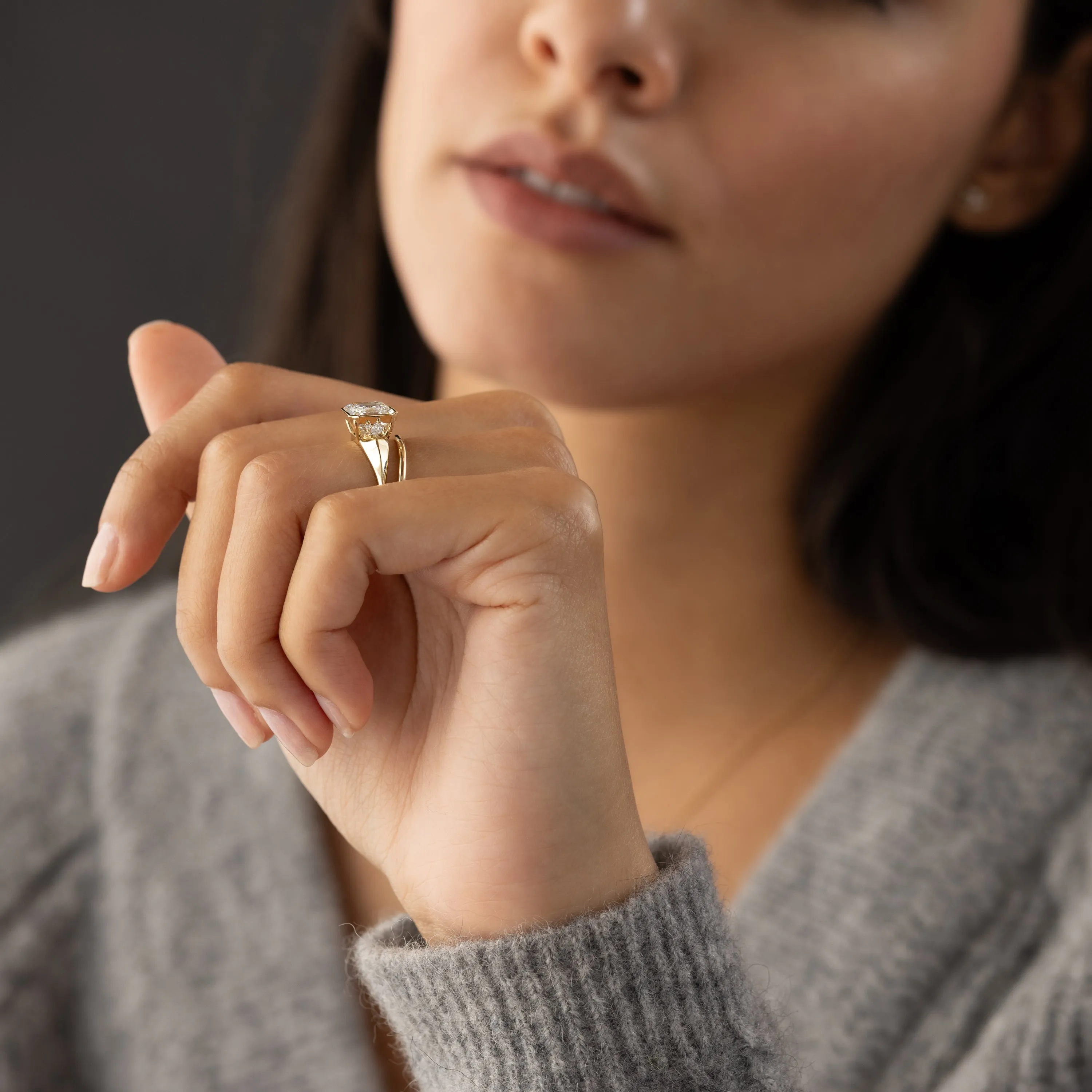 Elixir Ring, 3.13ct. Lab-Grown Asscher Cut