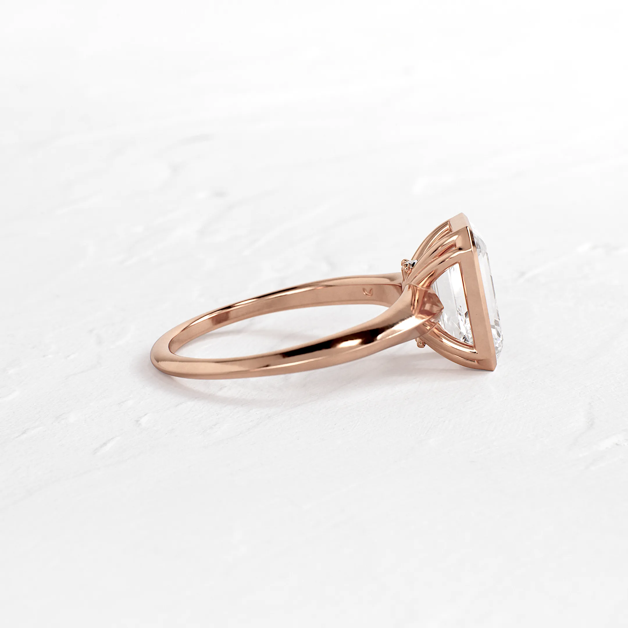 Embankment Ring, Emerald Cut