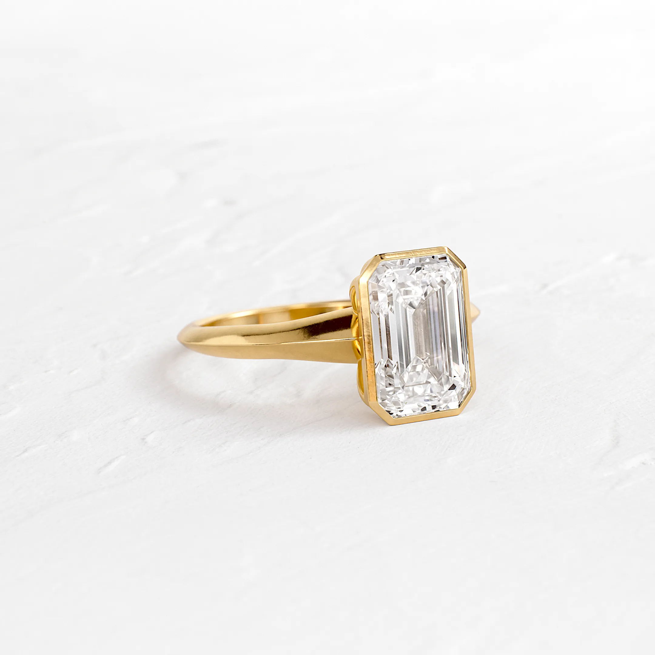 Embankment Ring, Emerald Cut