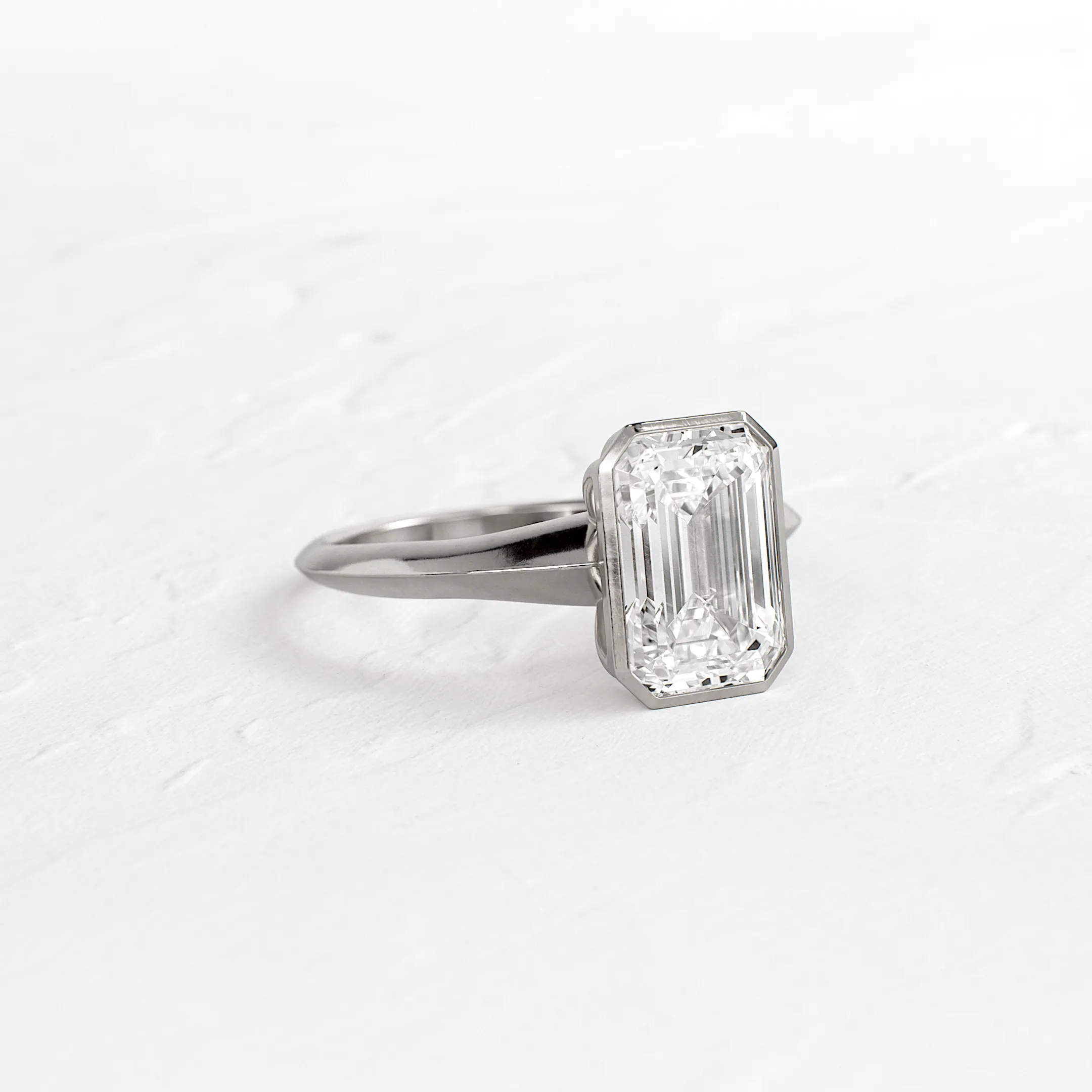 Embankment Ring, Emerald Cut