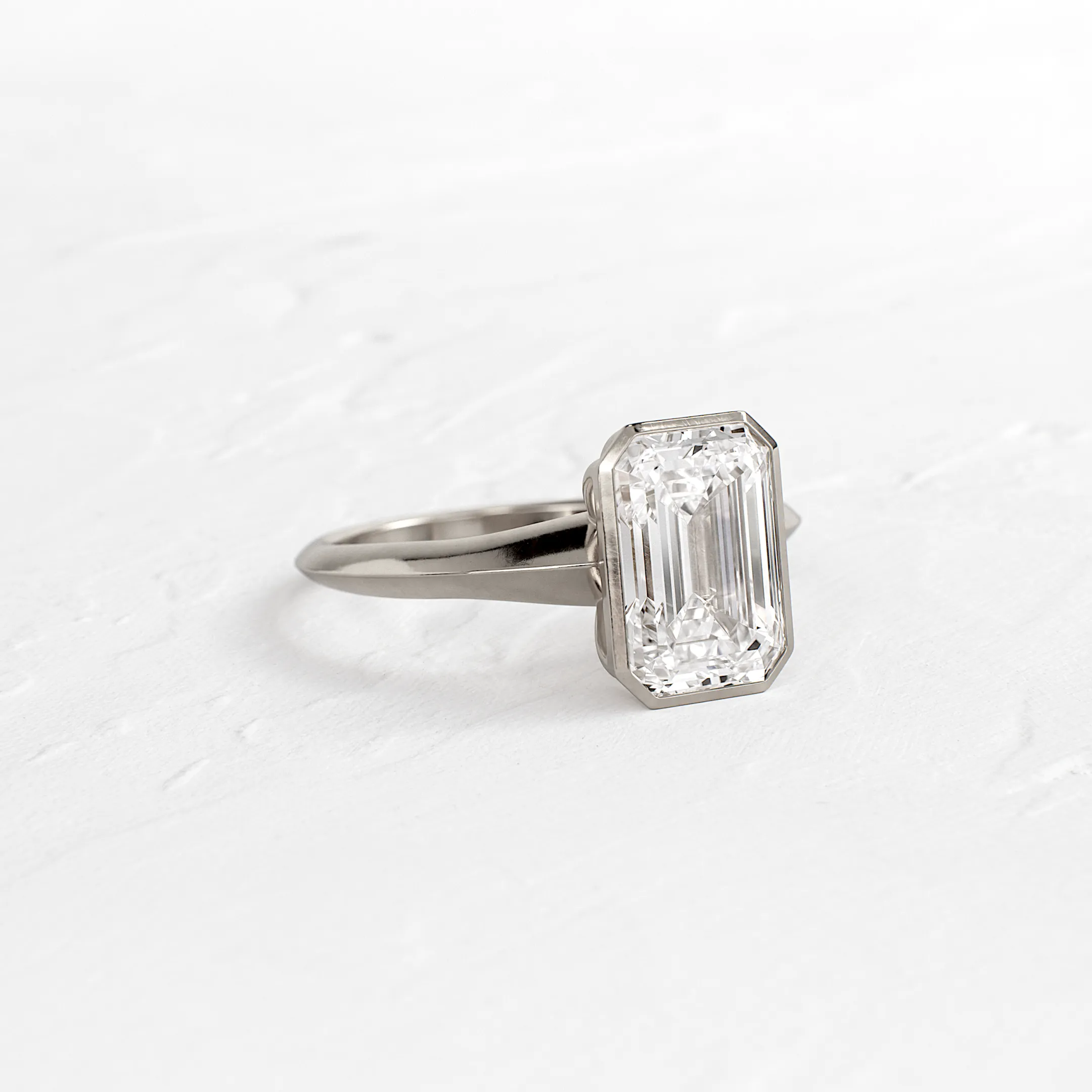 Embankment Ring, Emerald Cut