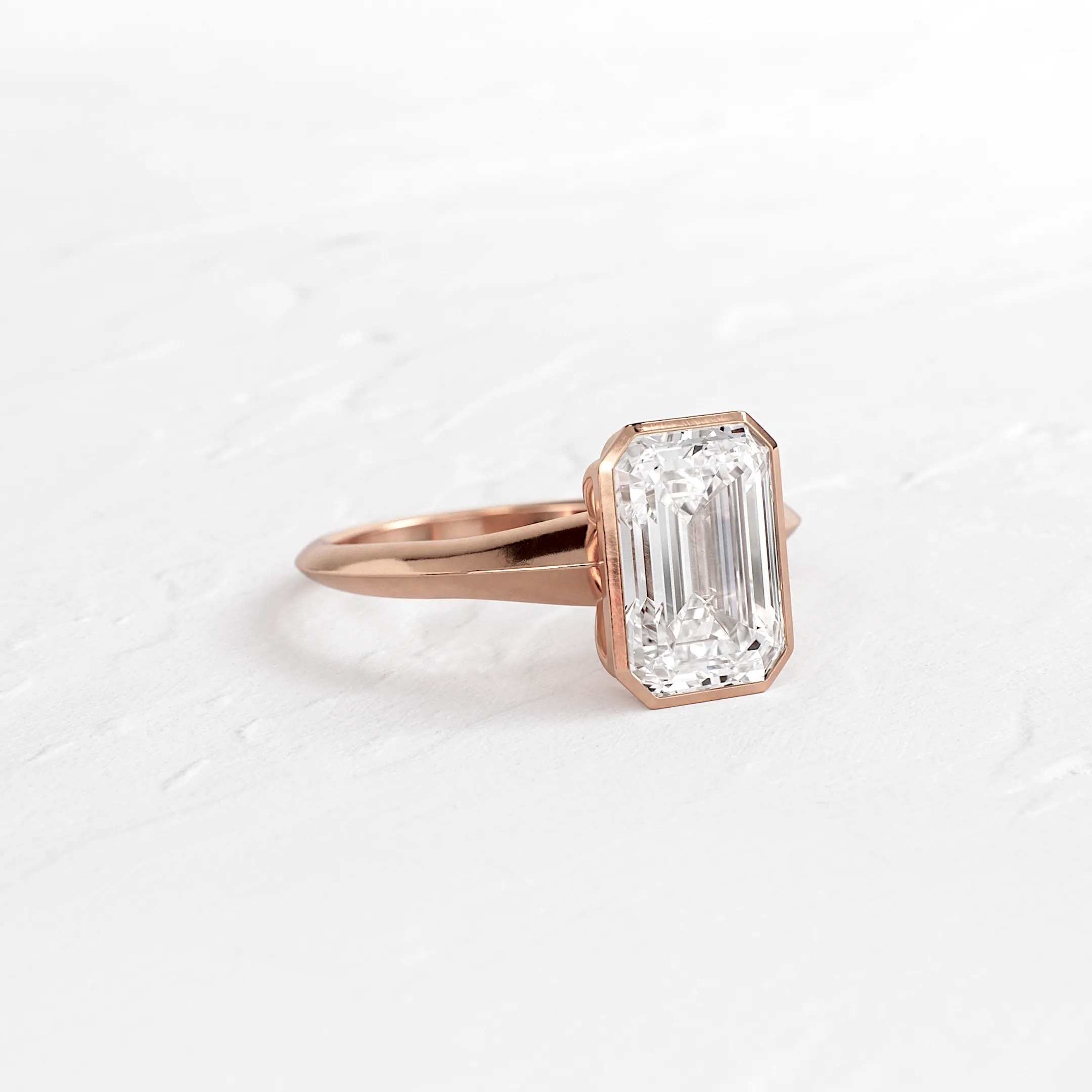 Embankment Ring, Emerald Cut