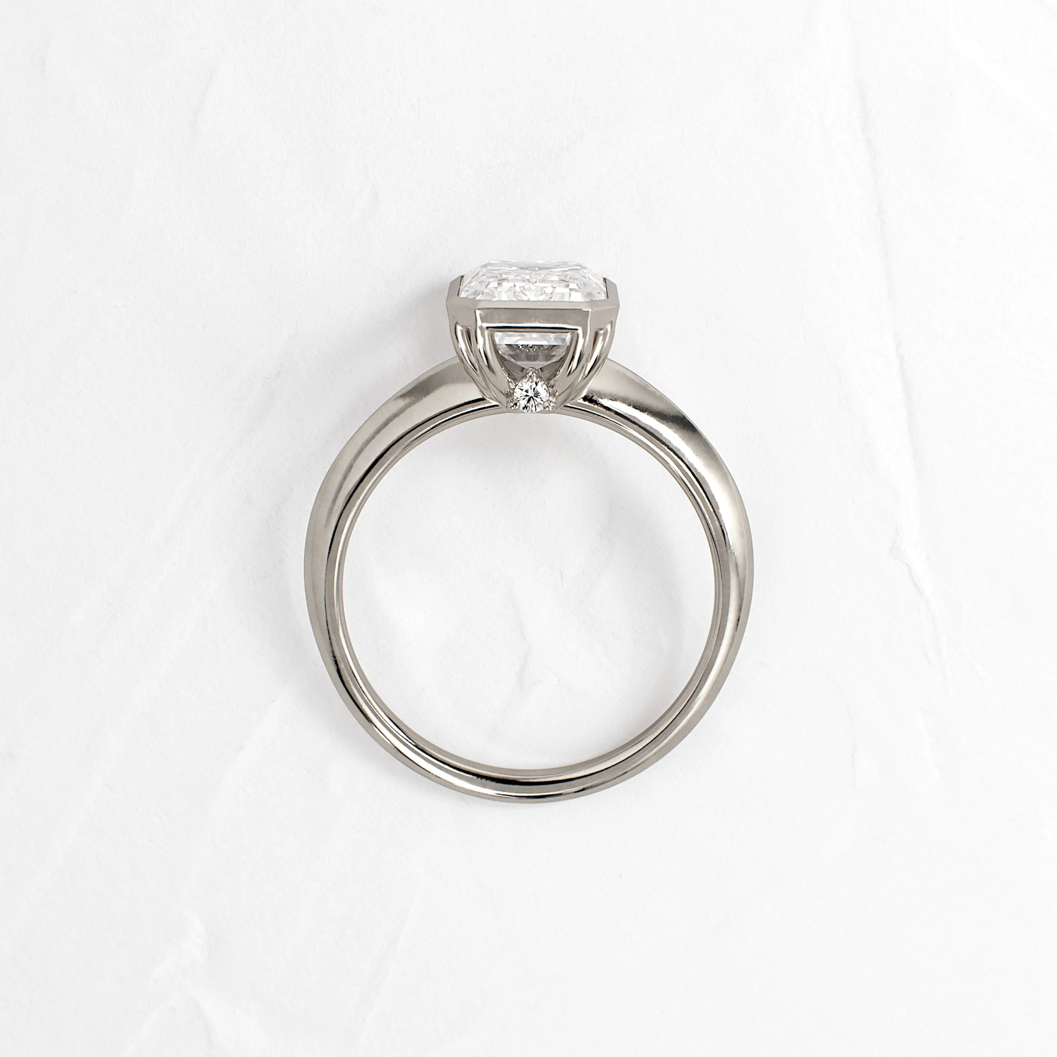 Embankment Ring, Emerald Cut