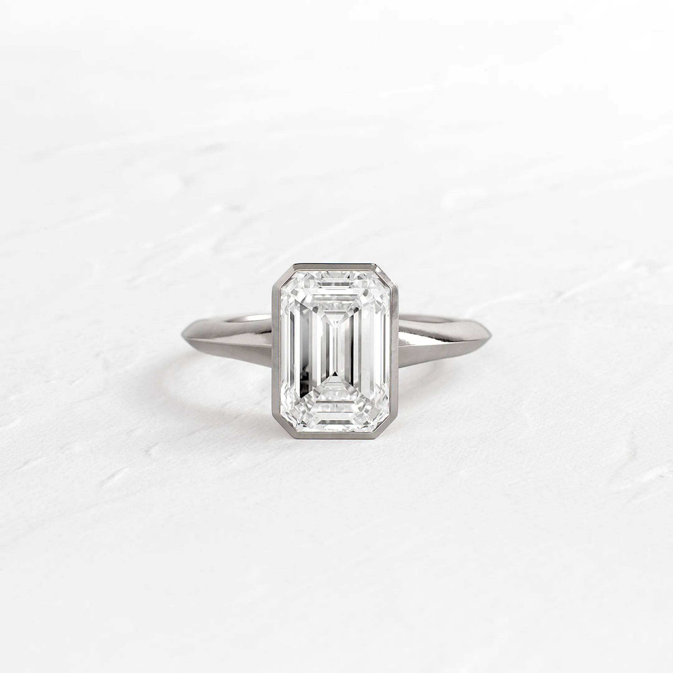 Embankment Ring, Emerald Cut