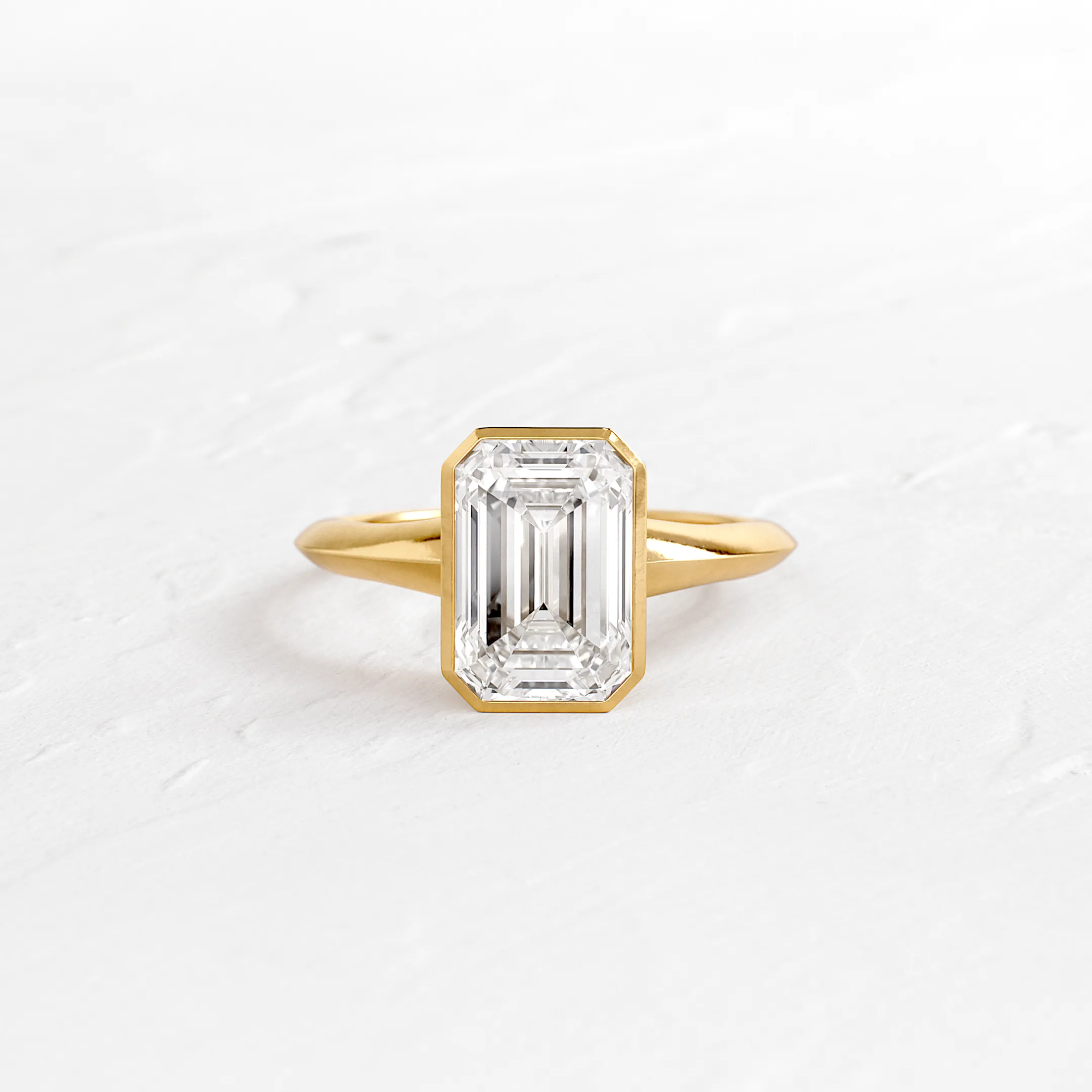 Embankment Ring, Emerald Cut