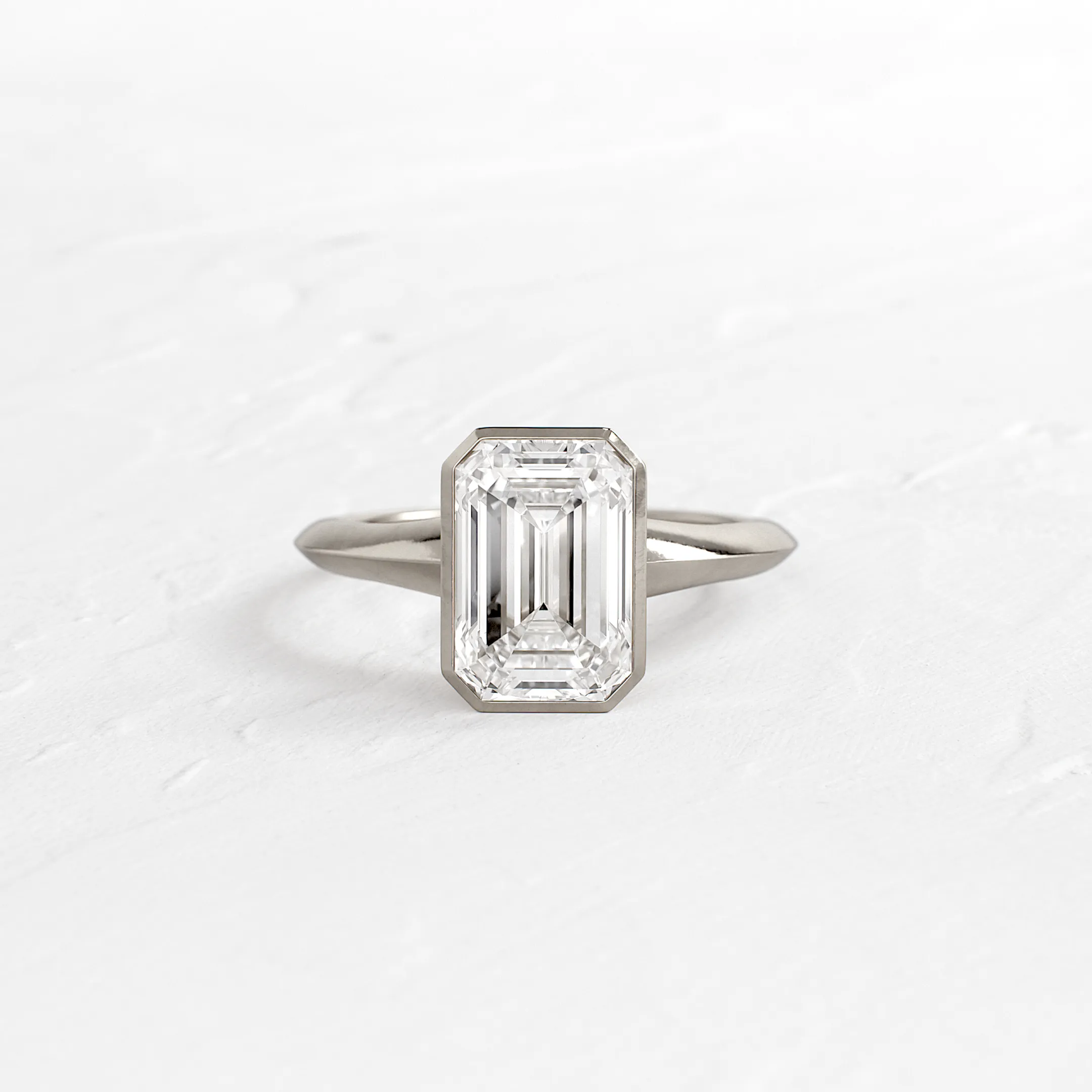 Embankment Ring, Emerald Cut