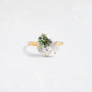 Emboss Ring, 1.5ct. Lab-Grown Green Diamond - OOS