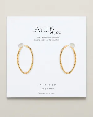 Entwined Dainty Hoop Earrings