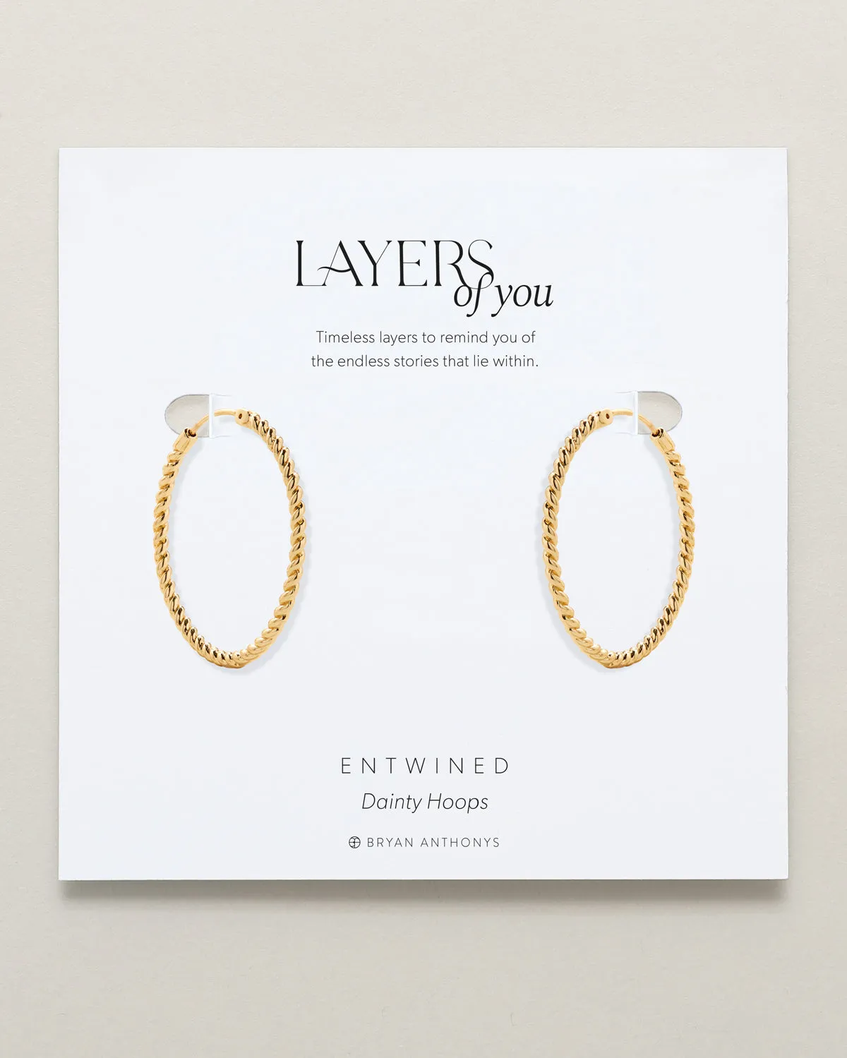 Entwined Dainty Hoop Earrings