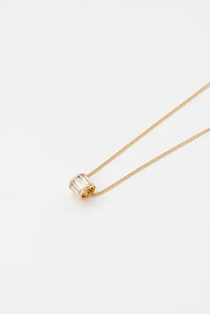 FINAL SALE - Aurora Gold Rhinestone Charm Necklace