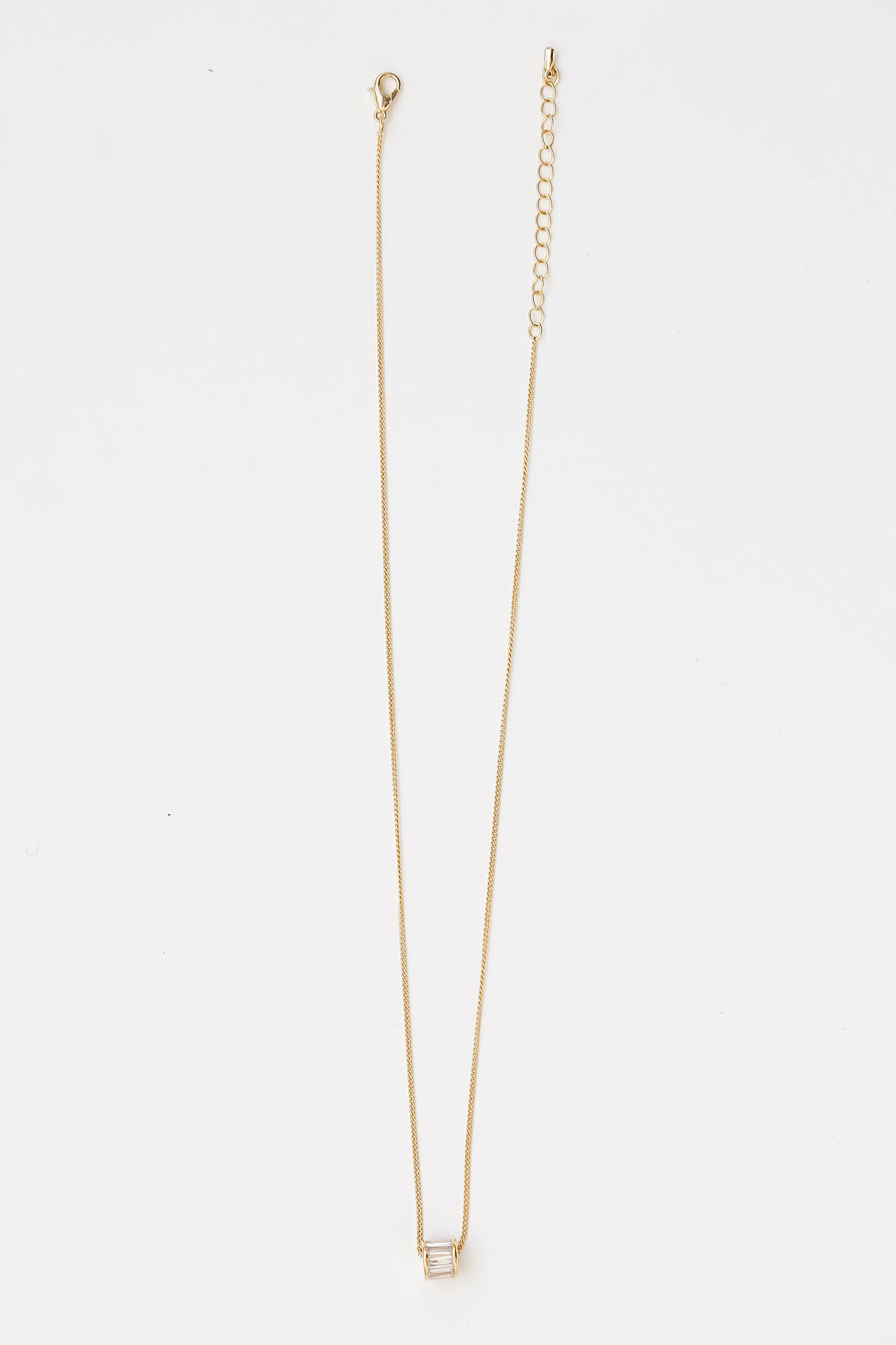 FINAL SALE - Aurora Gold Rhinestone Charm Necklace