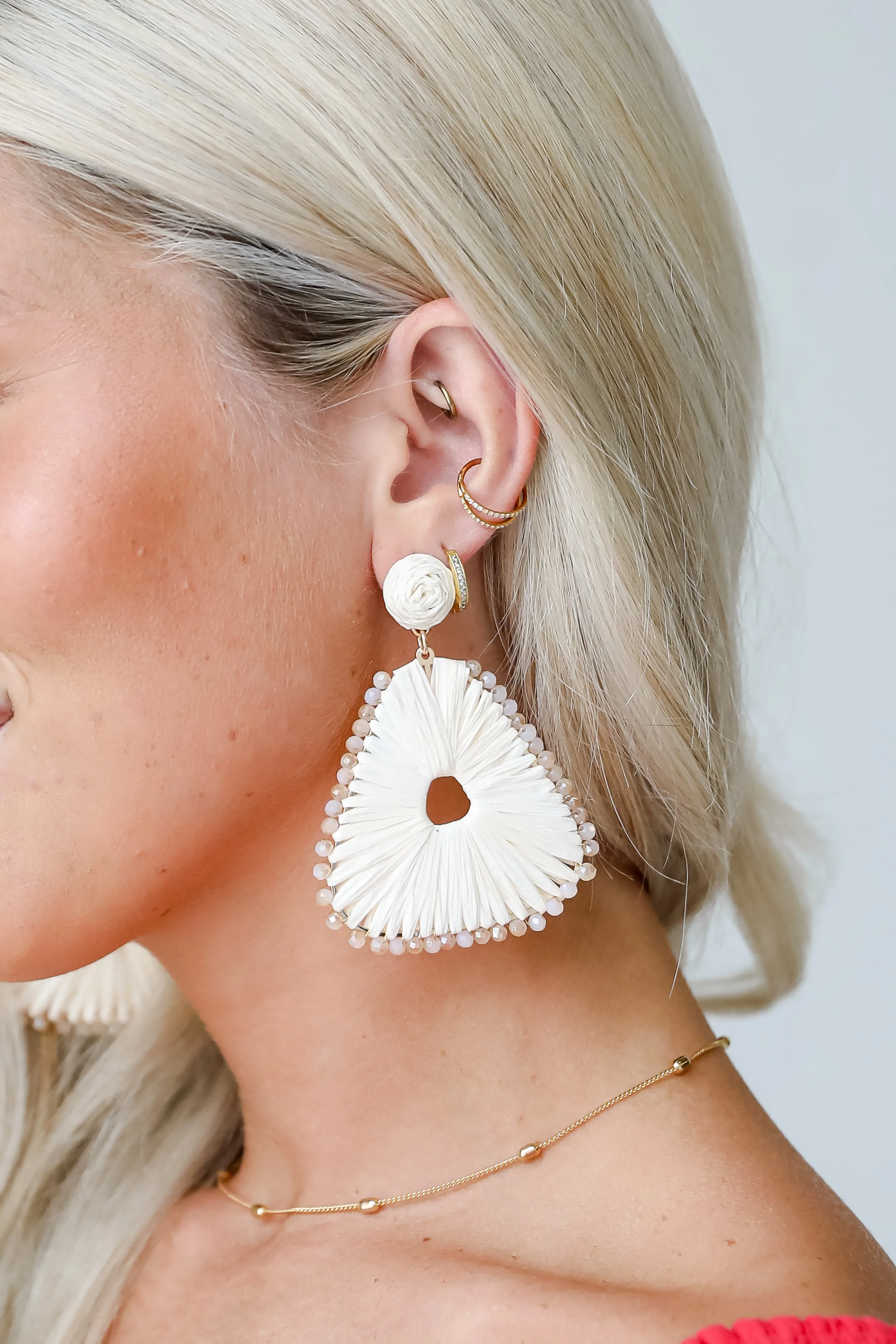 FINAL SALE - Daphne Straw Statement Earrings