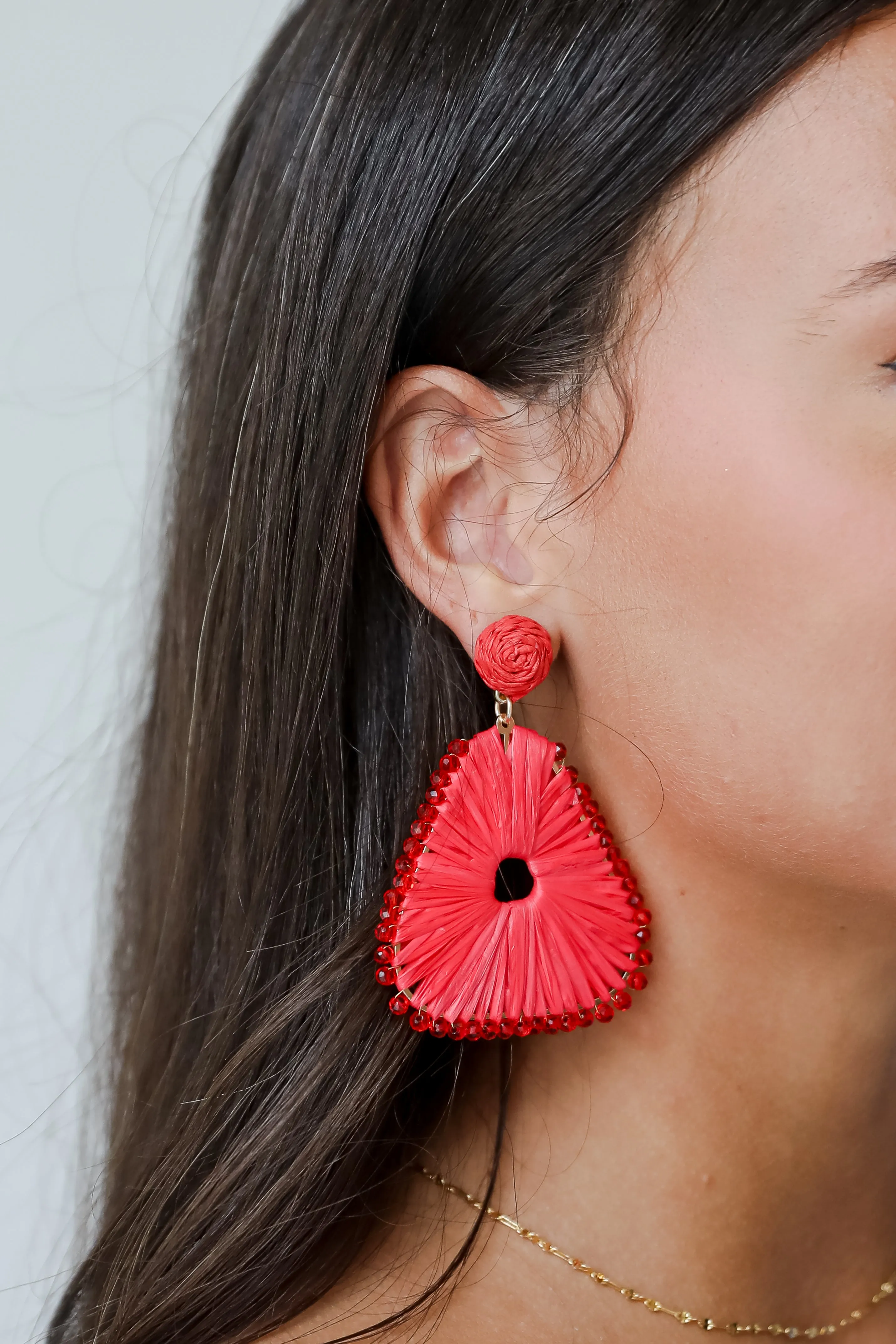 FINAL SALE - Daphne Straw Statement Earrings