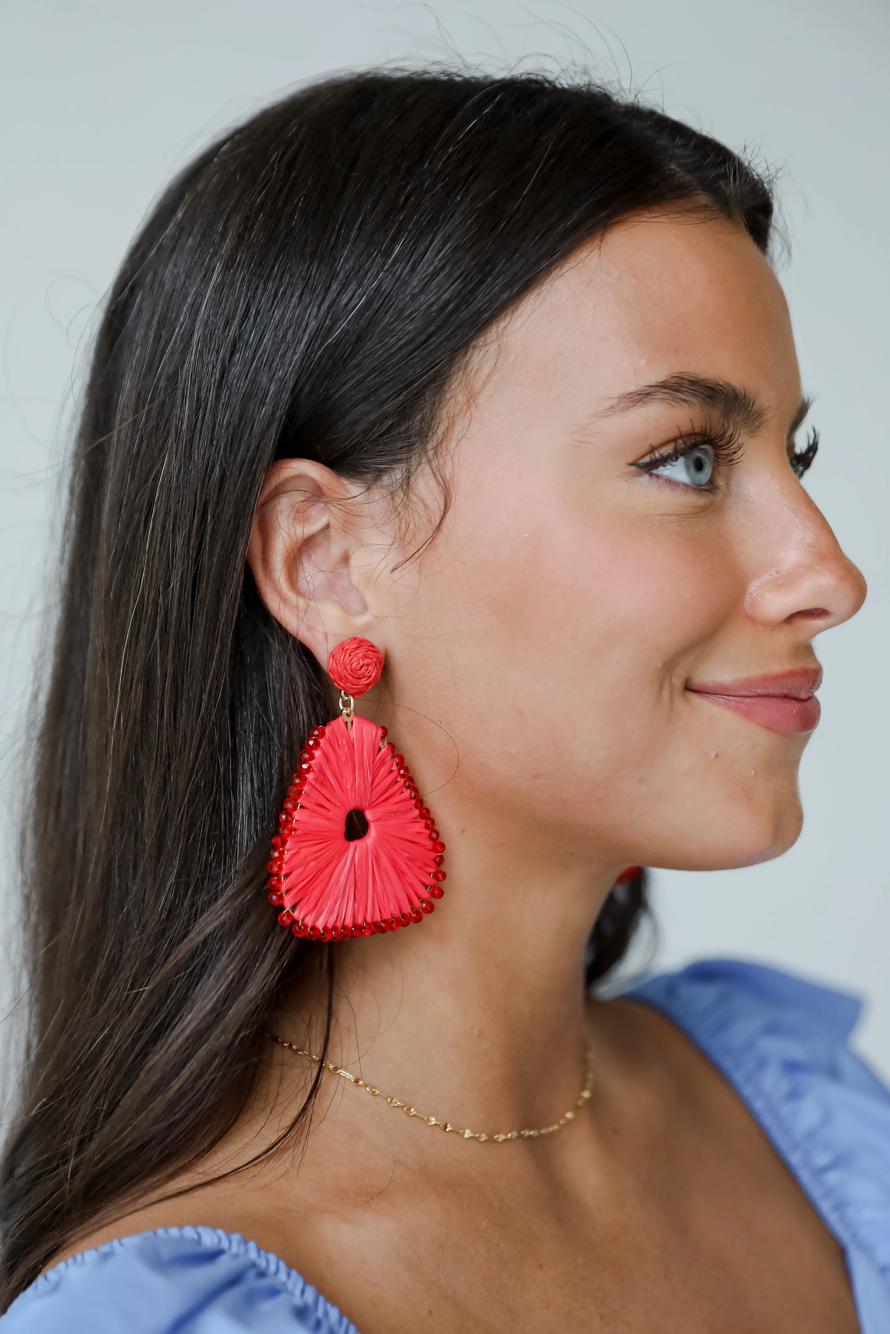 FINAL SALE - Daphne Straw Statement Earrings