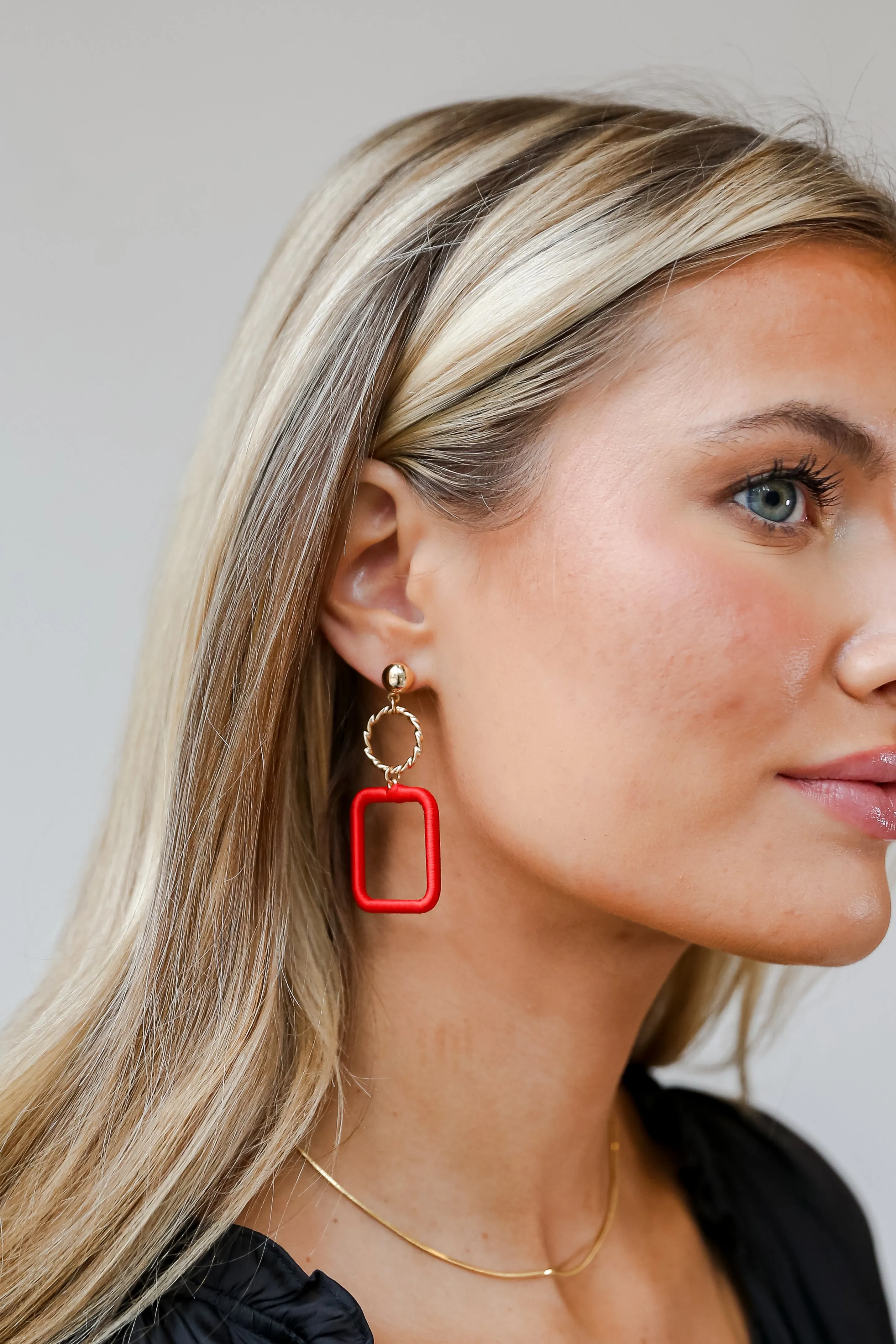 FINAL SALE - Jodie Red Drop Earrings
