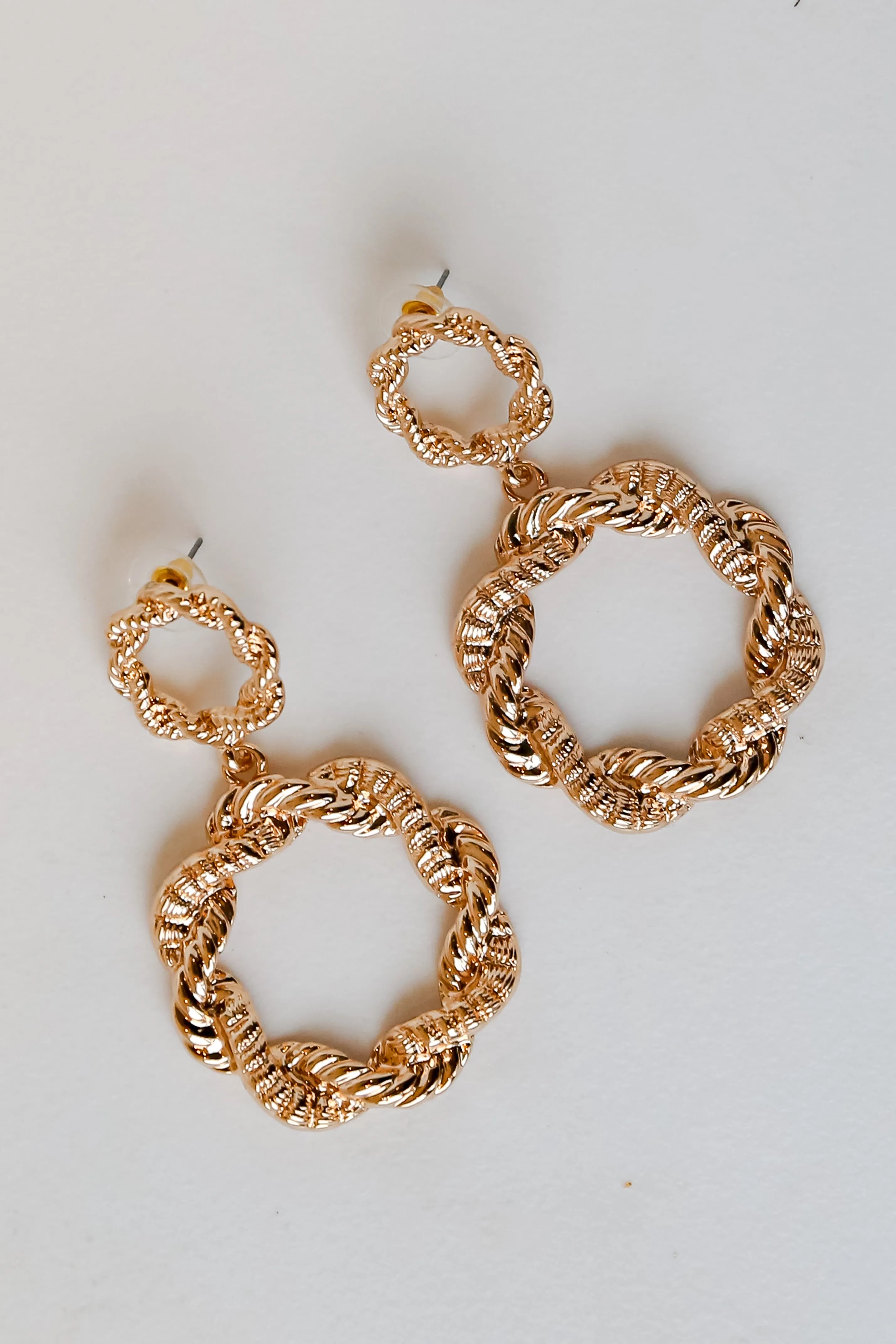 FINAL SALE - Maggie Gold Statement Drop Earrings