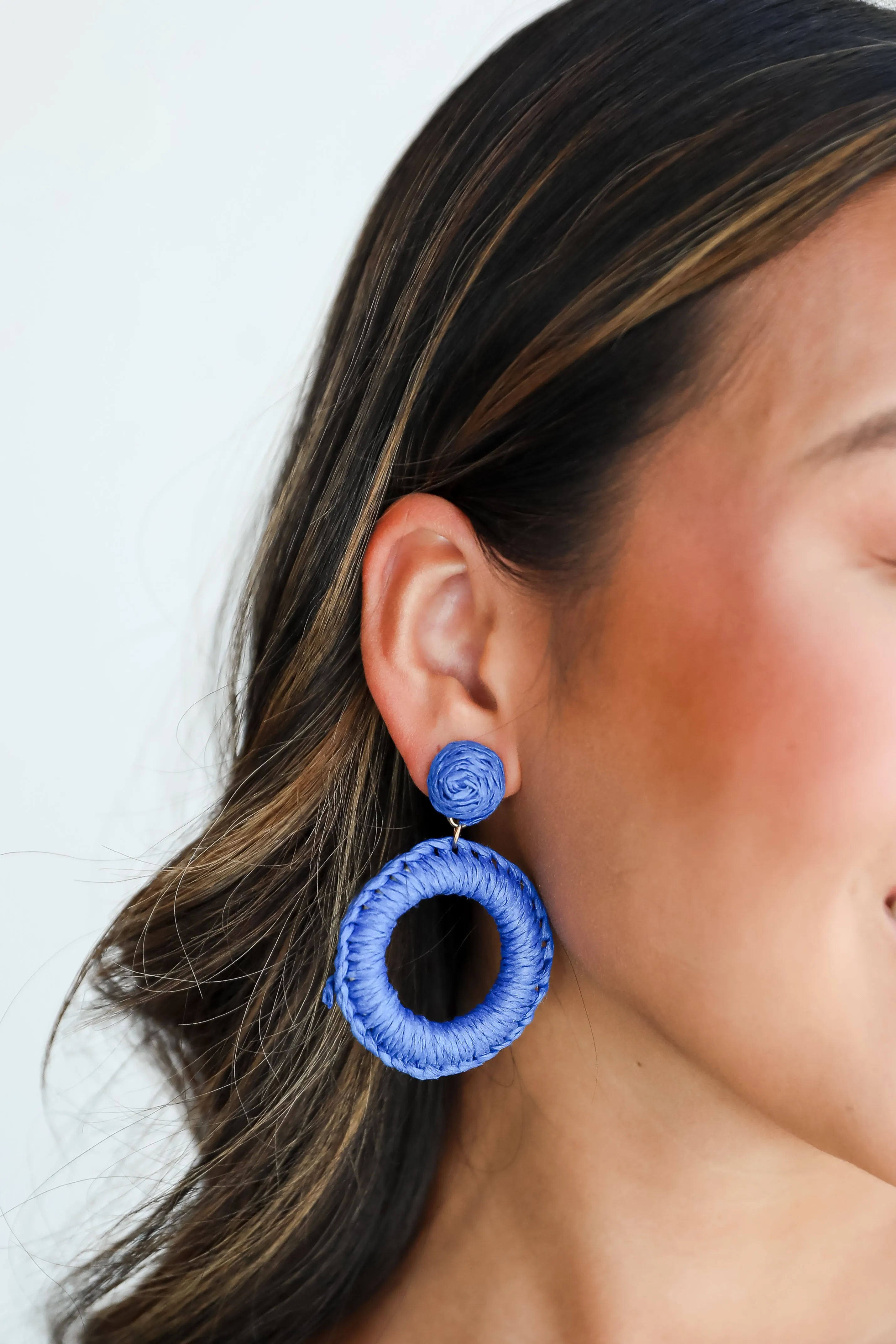 FINAL SALE - Phoebe Straw Statement Earrings